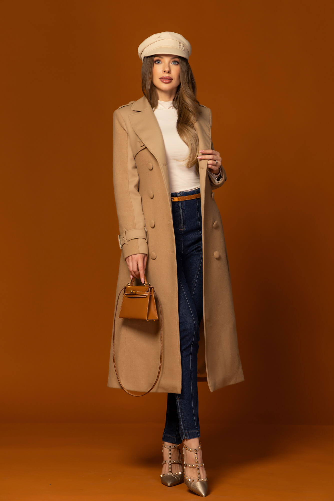 Signature Luxe Palton din lână - Mocha - Imagine 38