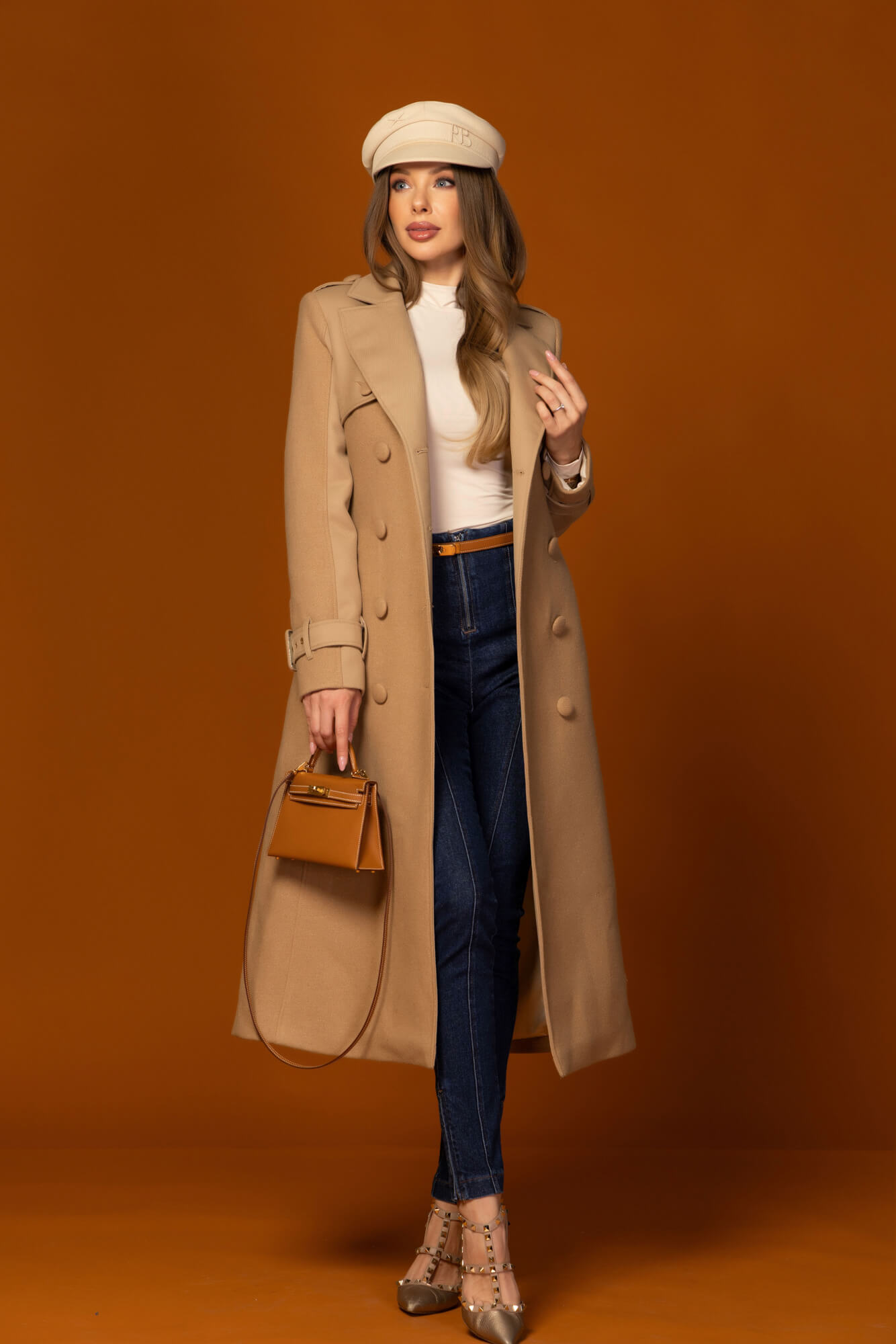 Signature Luxe Palton din lână - Mocha - Imagine 39