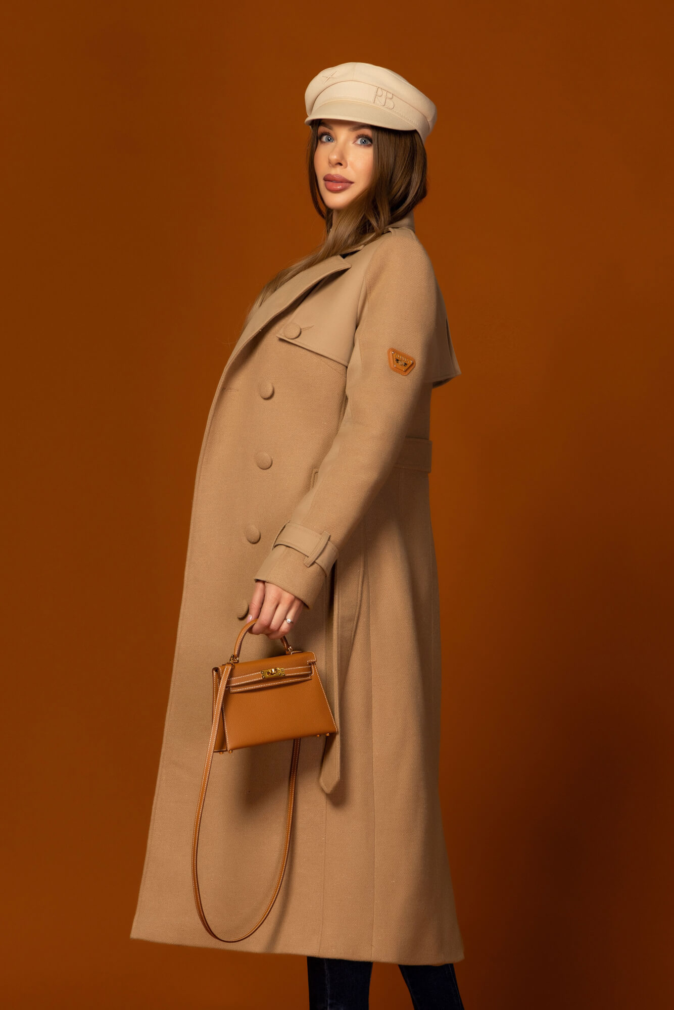 Signature Luxe Palton din lână - Mocha - Imagine 24