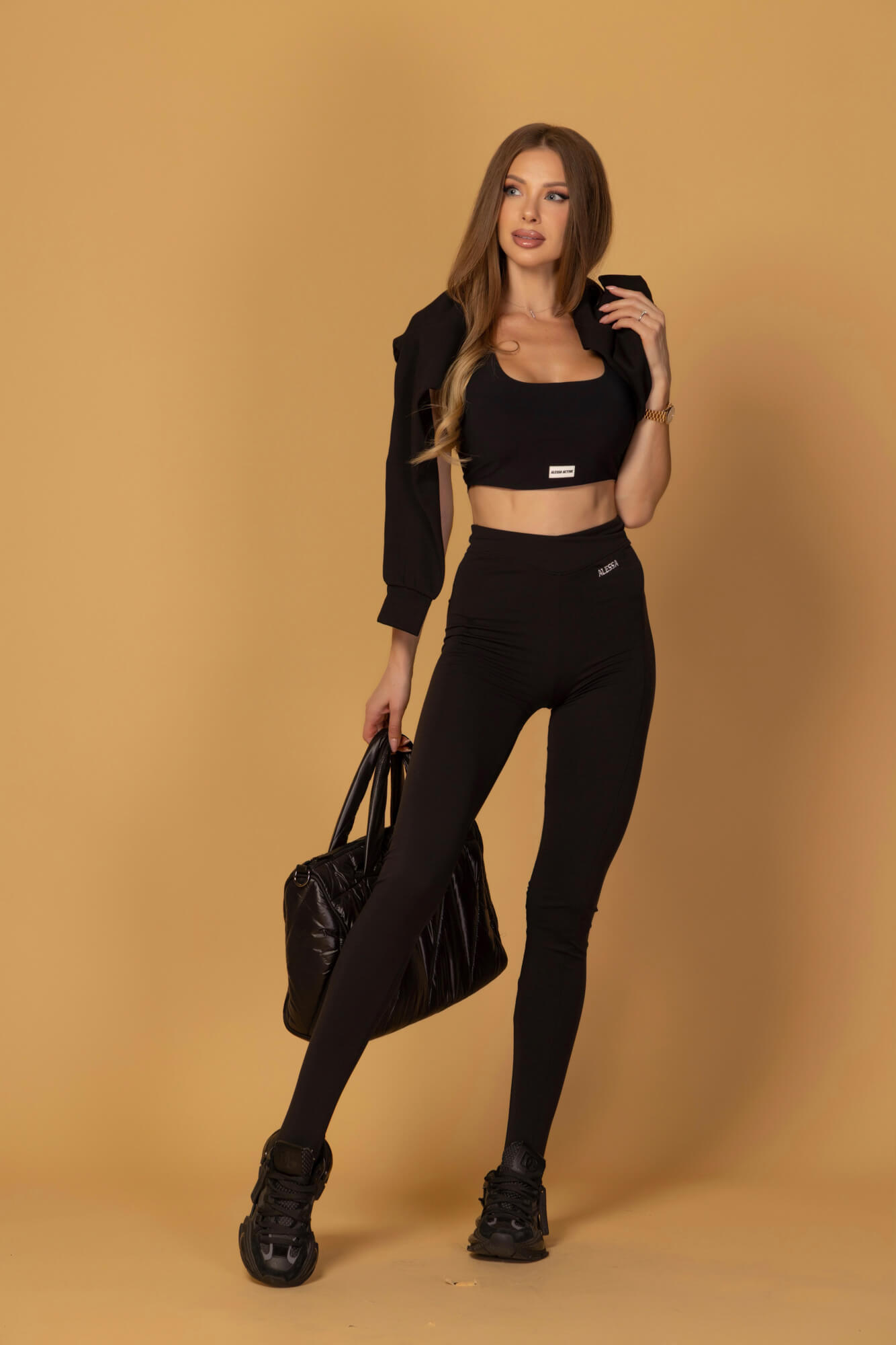 Everyday Energy Bluză Sport Scurtă - Black - Imagine 26
