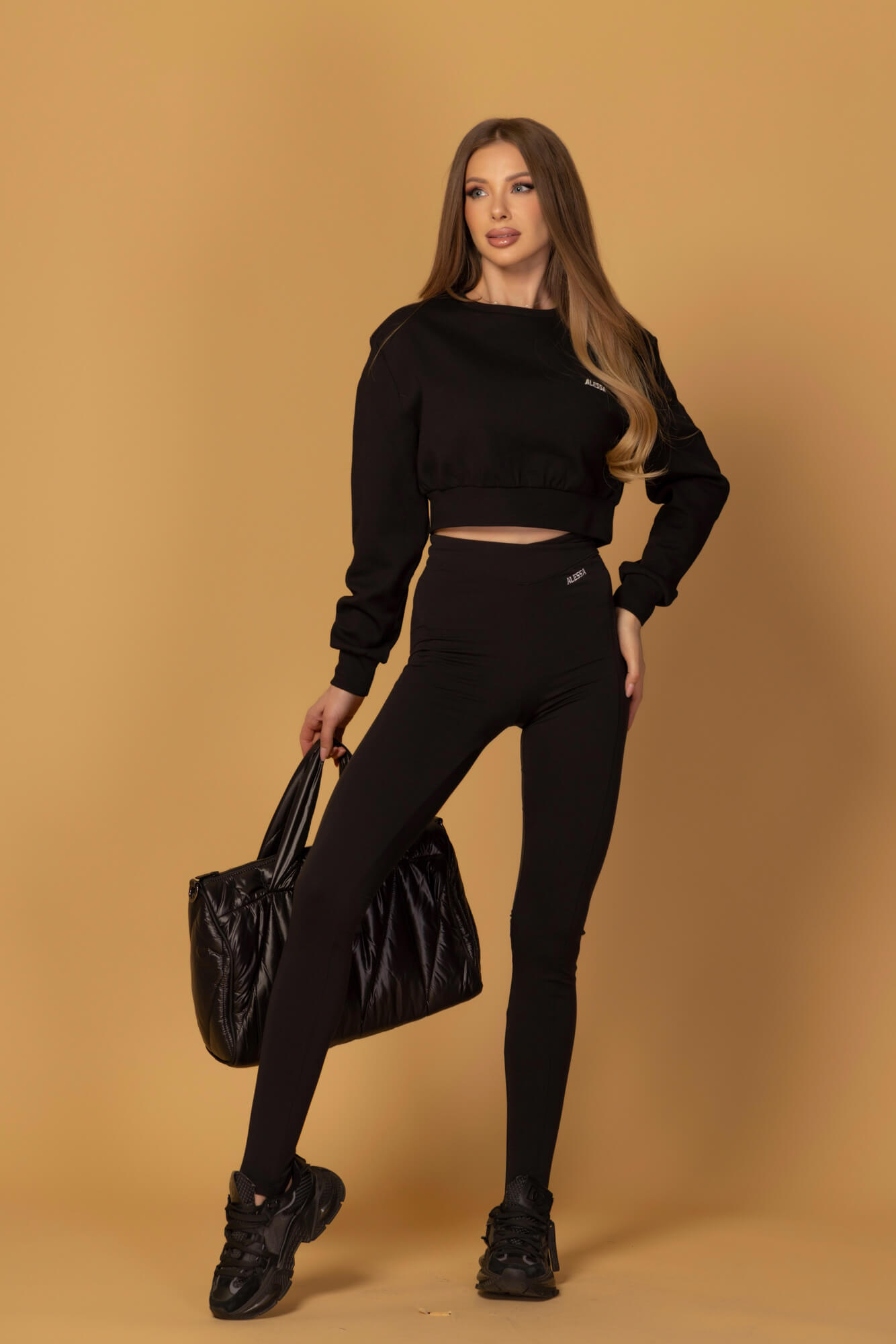 Everyday Energy Bluză Sport Scurtă - Black - Imagine 22