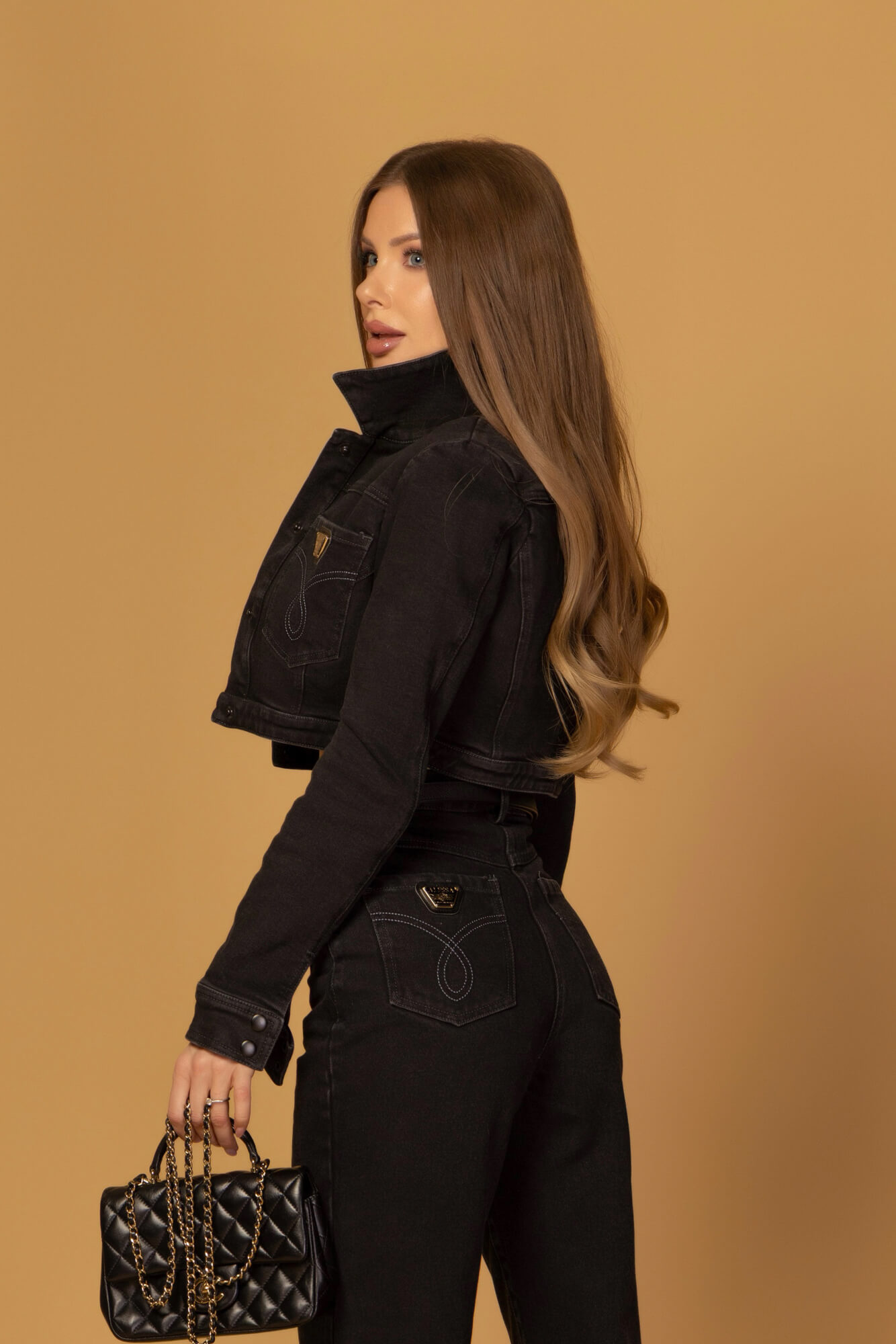Denim Society Blugi drepți - Black - Imagine 22