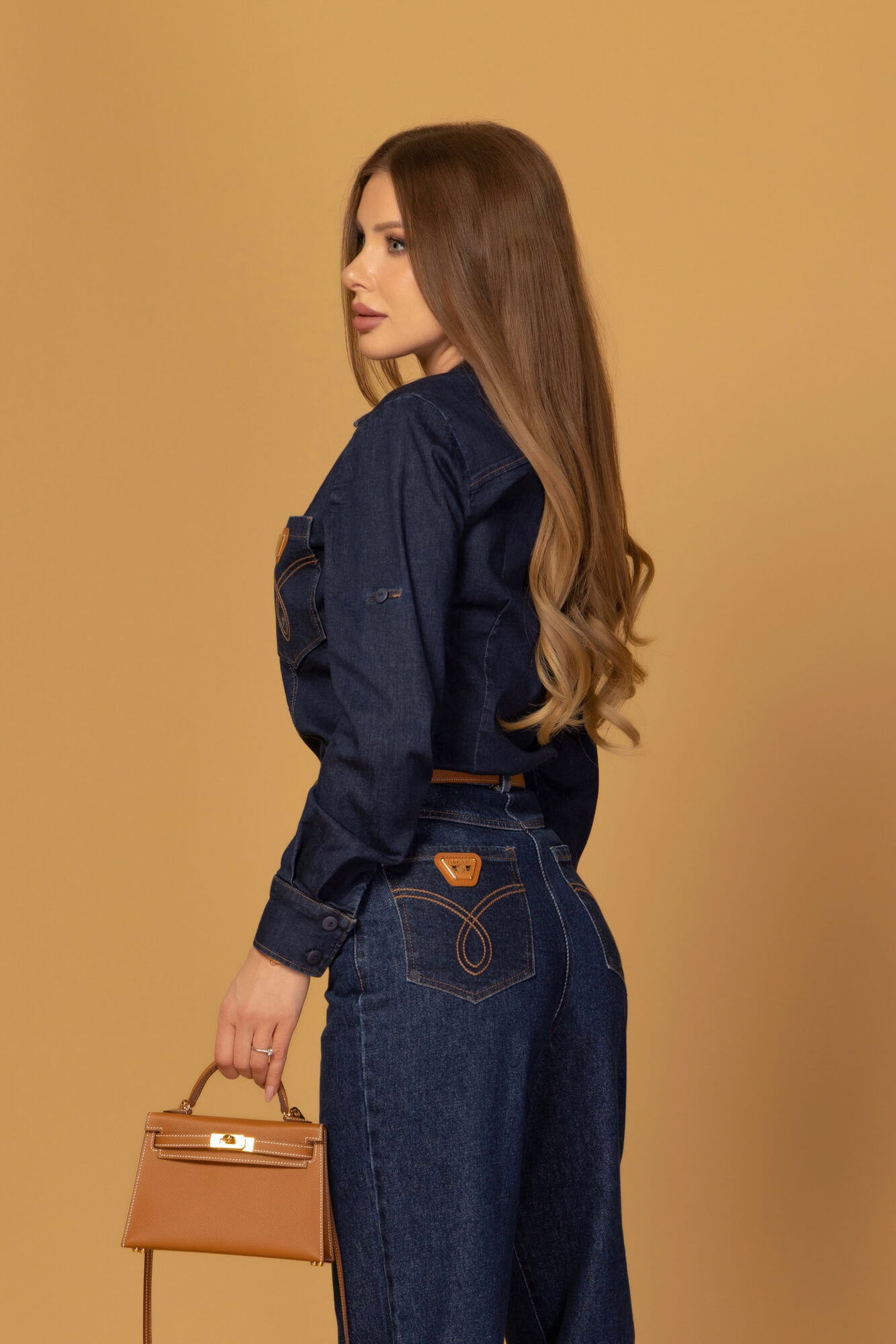 Denim Society Cămașă Din Denim - Dark Blue - Imagine 16