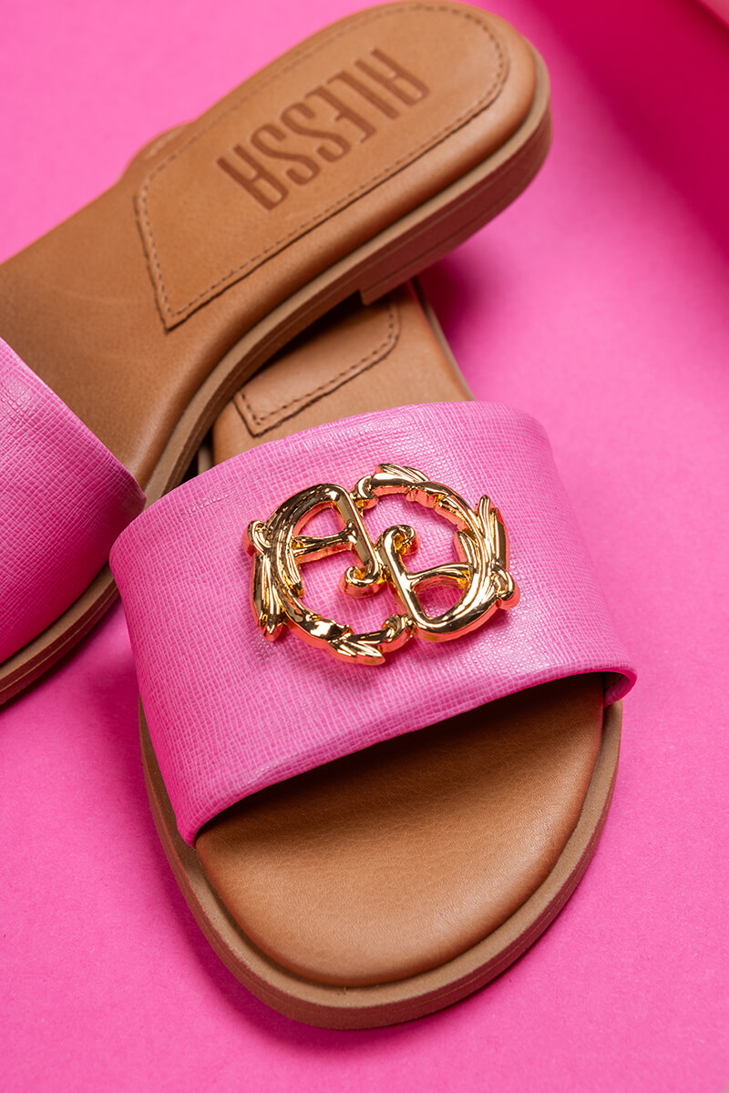 Rococo Logo Papuci - Pink/Gold - Imagine 12