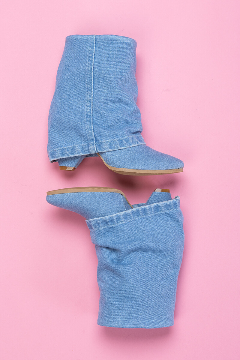 Strut Perfection Cizme - Denim - Imagine 10