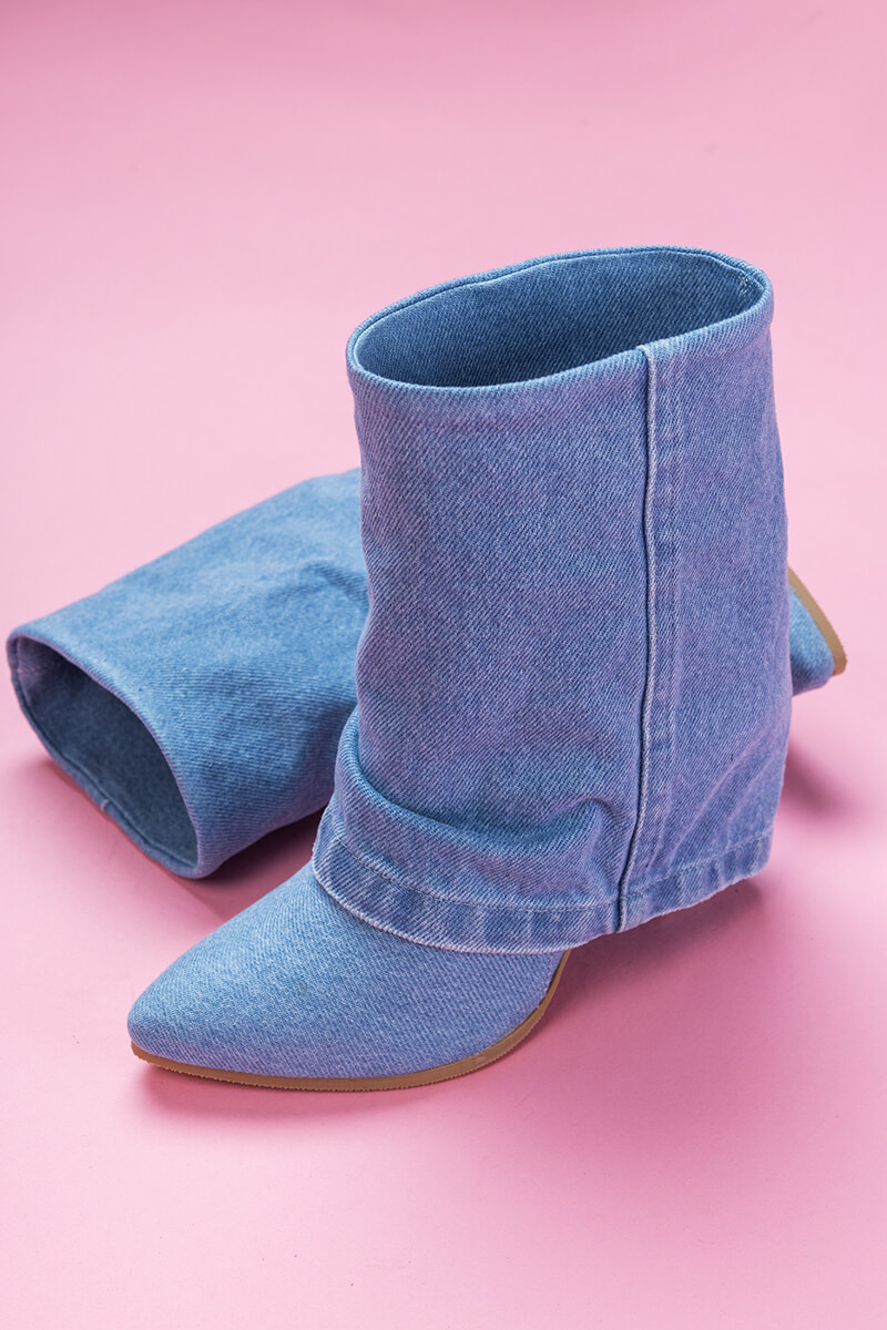 Strut Perfection Cizme - Denim - Imagine 16