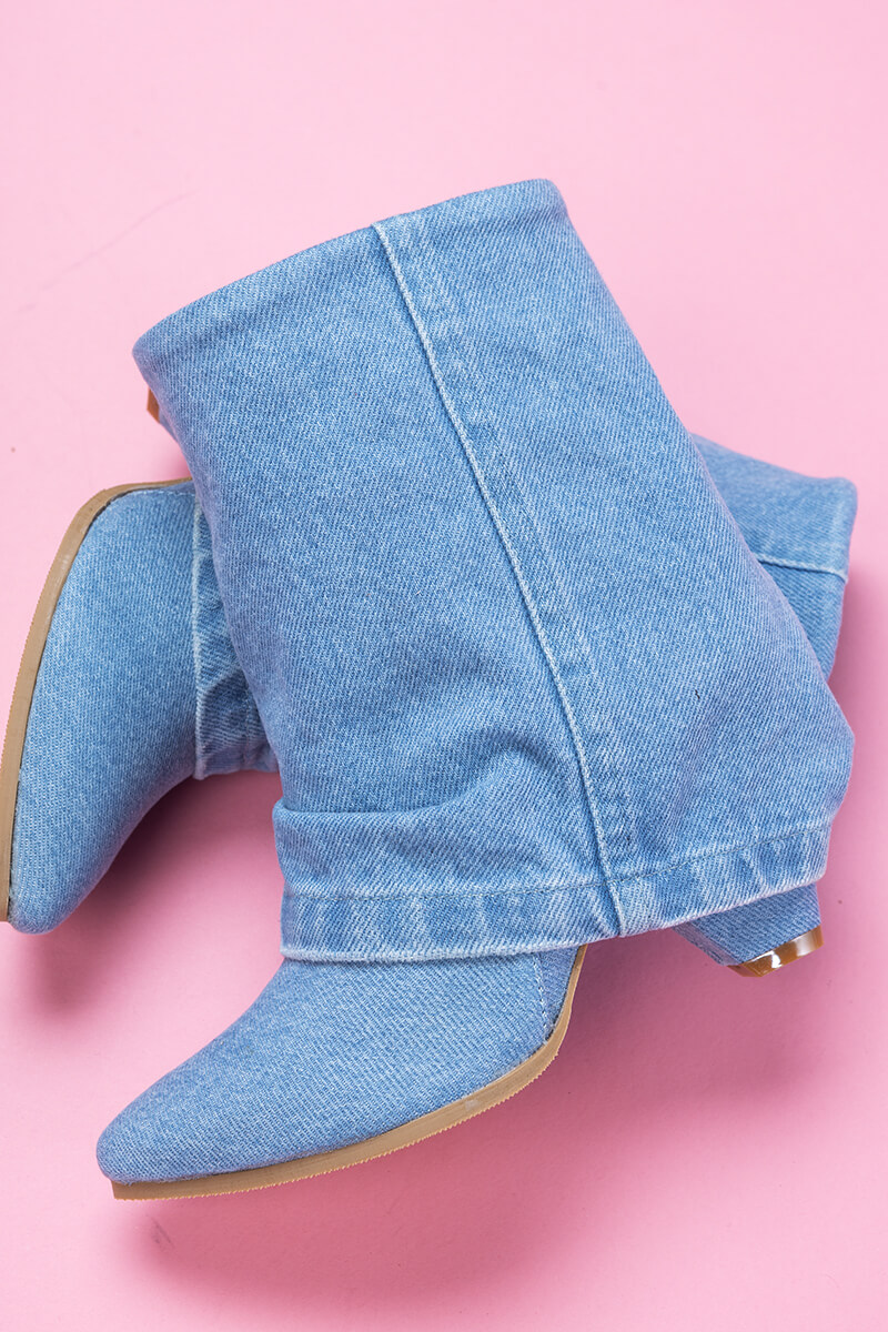Strut Perfection Cizme - Denim - Imagine 11