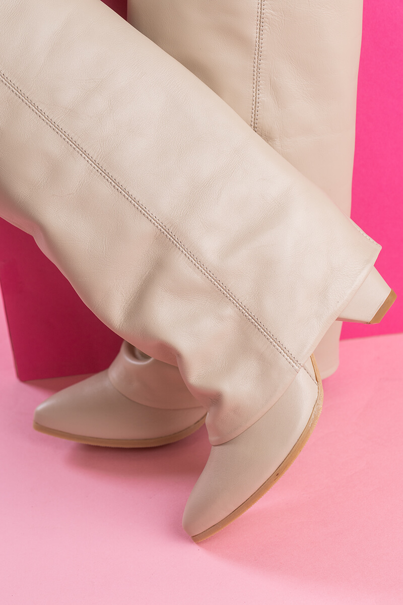 Strut Perfection Cizme - Taupe - Imagine 13