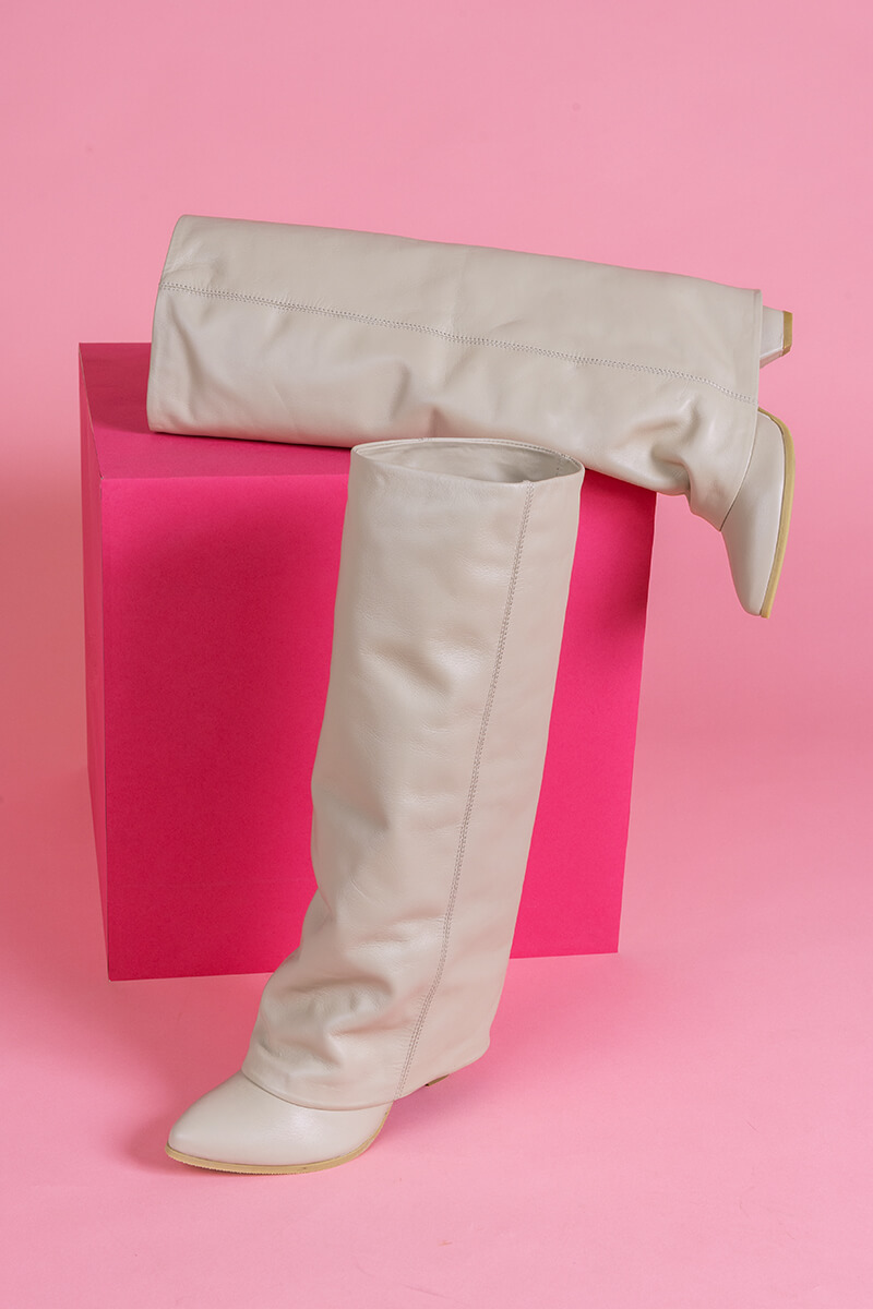 Strut Perfection Cizme - Taupe - Imagine 12