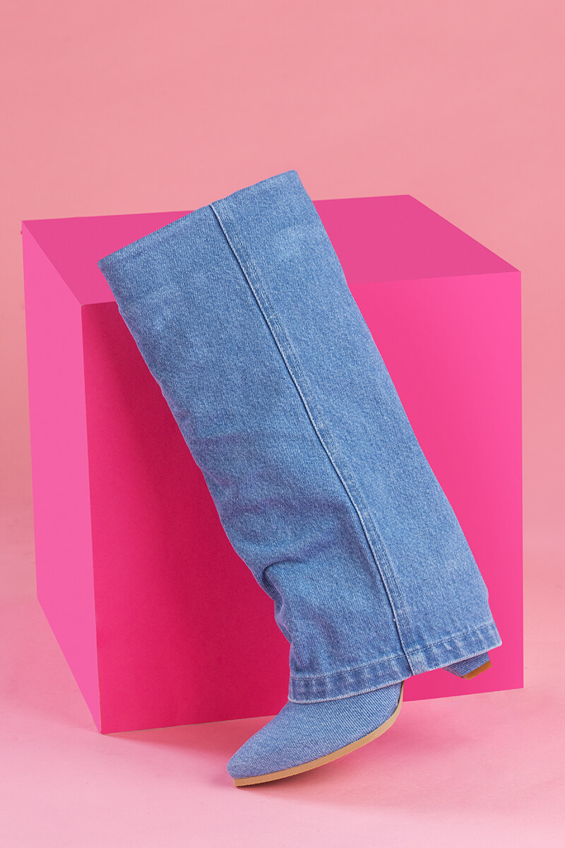 Strut Perfection Cizme - Denim - Imagine 30