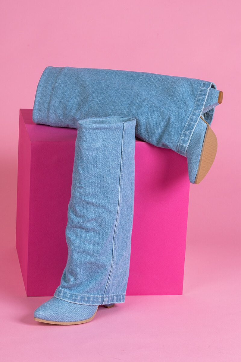 Strut Perfection Cizme - Light Denim - Imagine 7