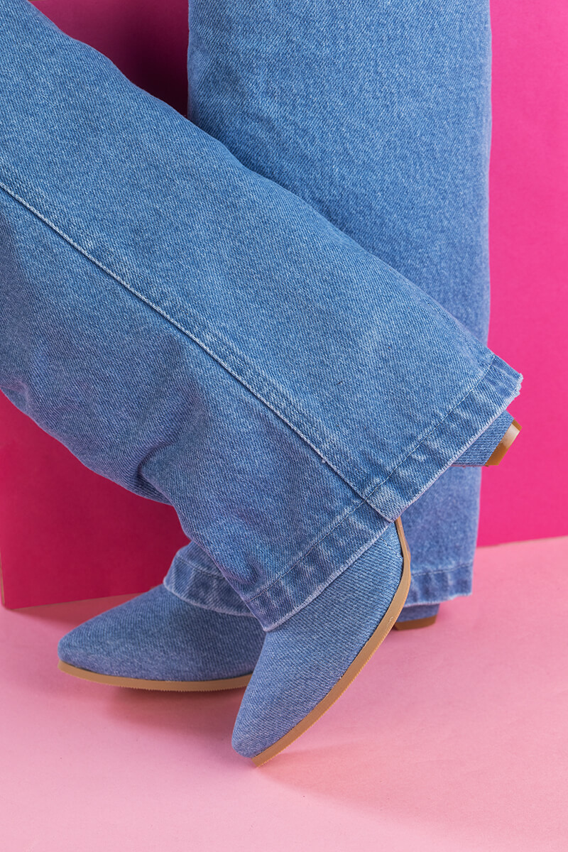 Strut Perfection Cizme - Denim - Imagine 18