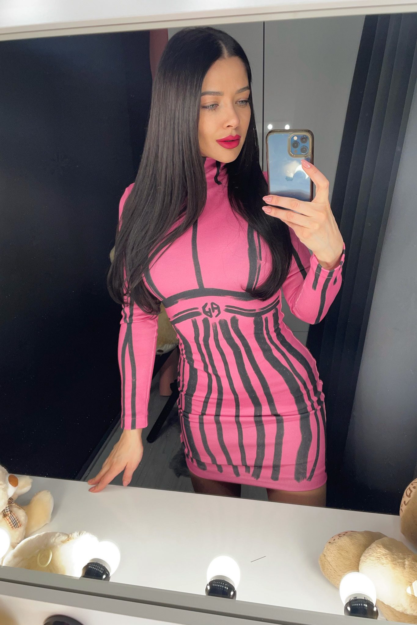 Focus On Myself Bodycon Rochie din tricot - Roz - Imagine 10