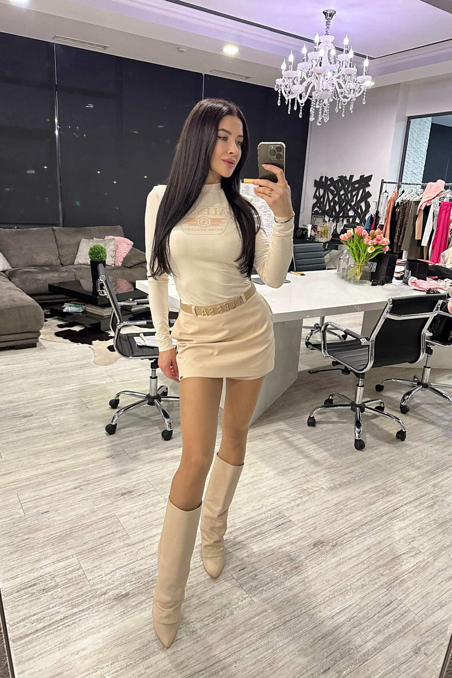 Stylish Everyday Bluza Cu Mâneca Lungă - Soft Beige - Imagine 9