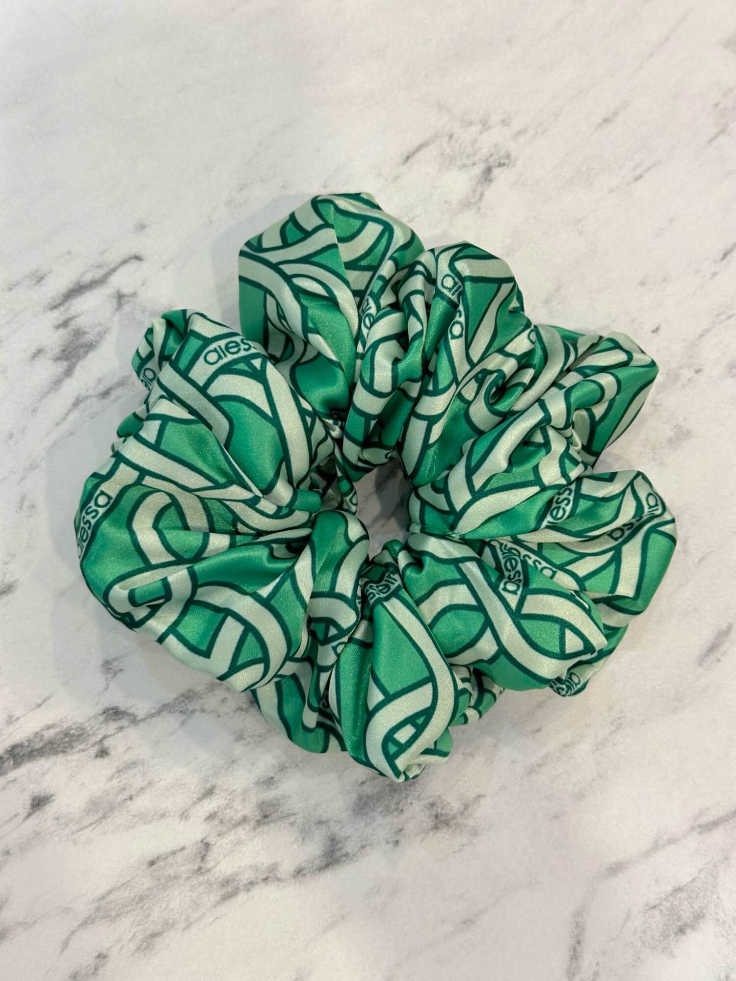 Over The Rainbow Scrunchie mare - Luxury Green - Imagine 6