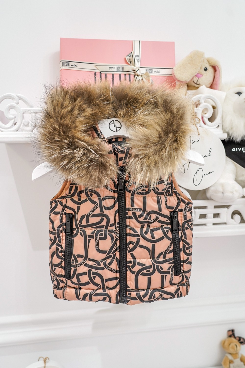 Fluffy Dreams Mini vestă de blană autentică - Luxury - Imagine 18