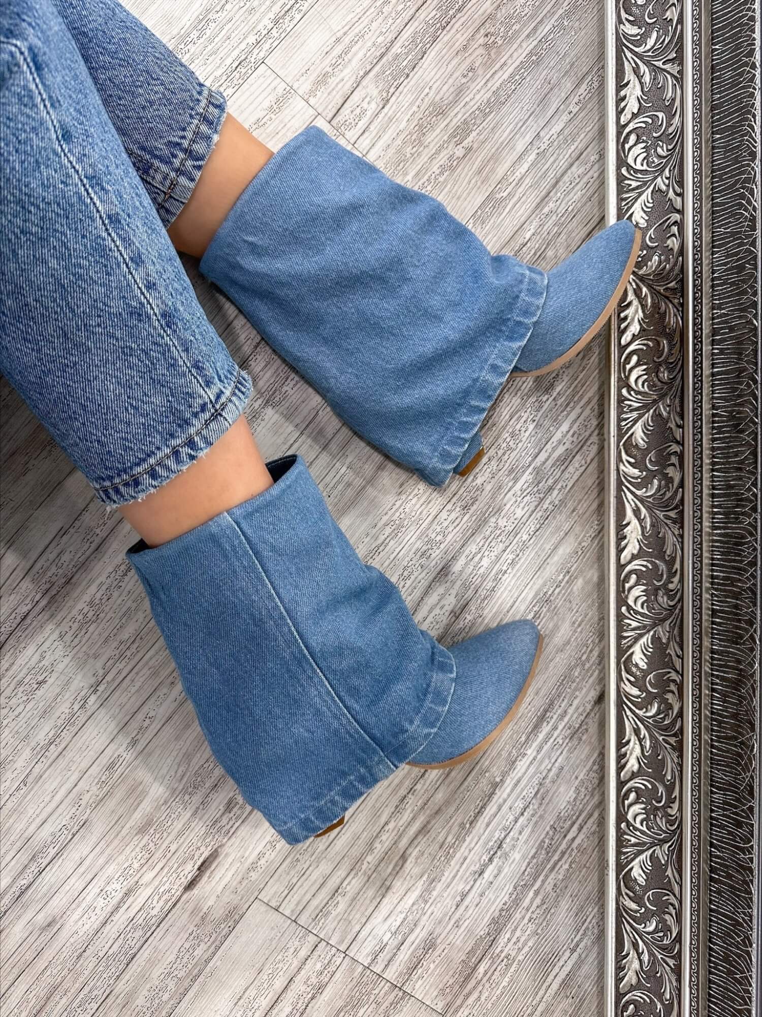 Strut Perfection Cizme - Denim - Imagine 14