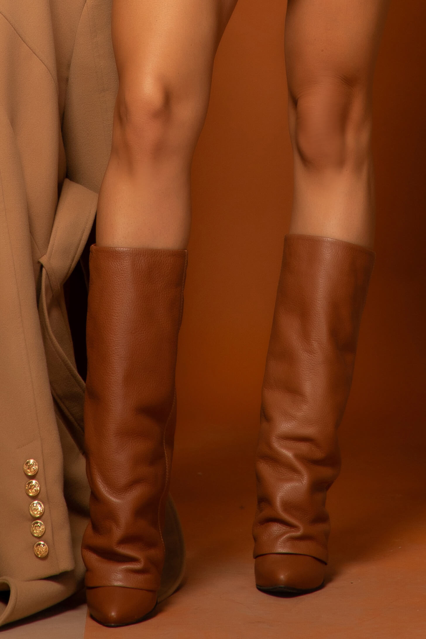 Strut Perfection Cizme - Brown - Imagine 16