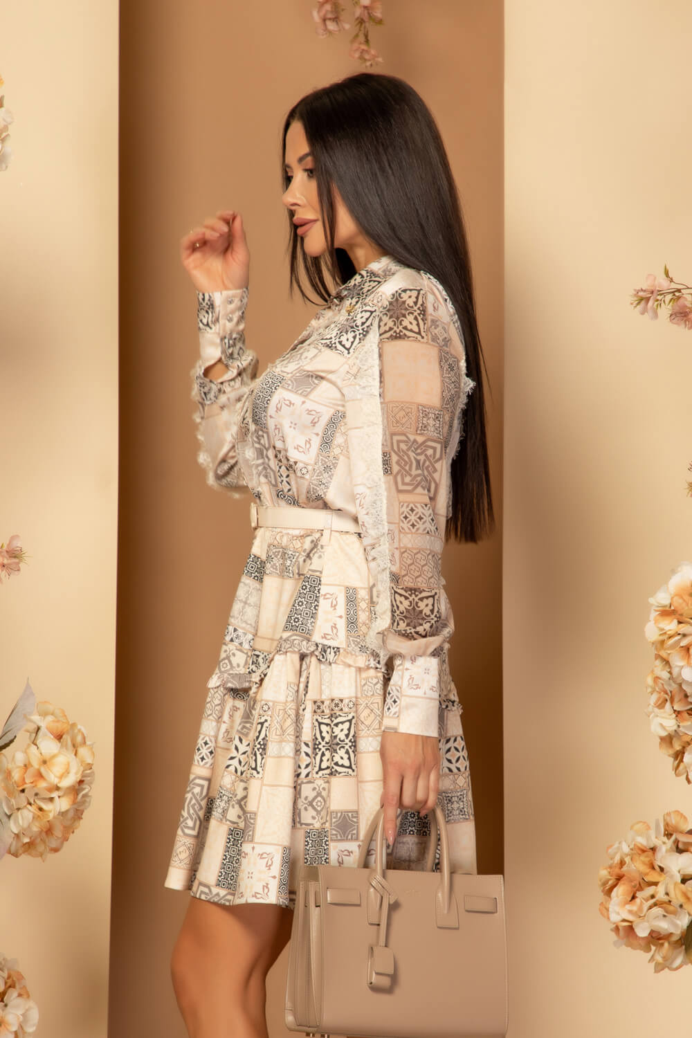 Autumnal Reverie Ruffles Rochie - Imagine 12