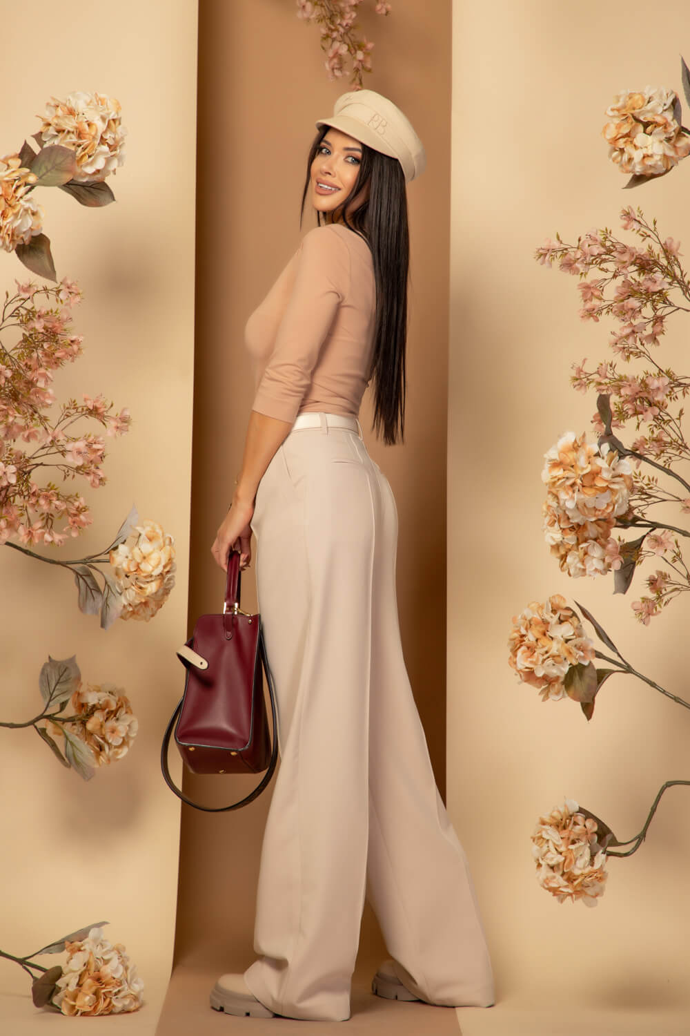 Bluza Stylish Everyday cu mânecă 3/4 - Nude - Imagine 15