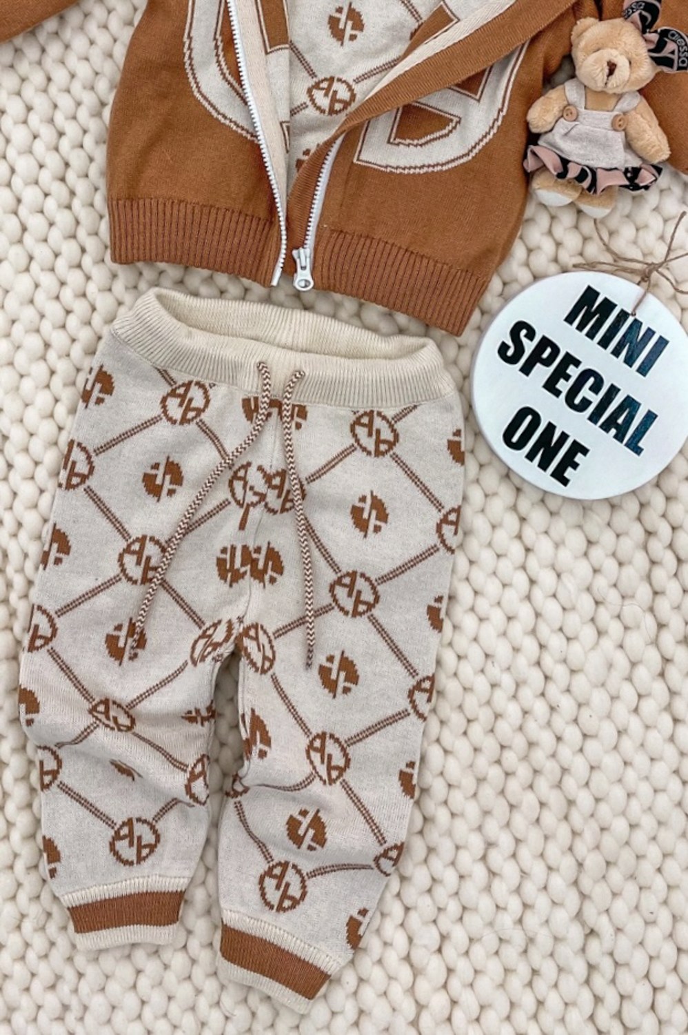 Alessa mini Religion pantaloni din tricot - crem - Imagine 12