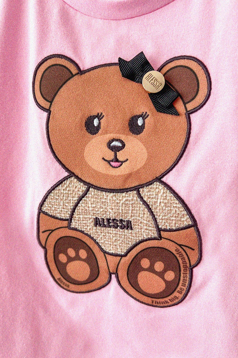 Alessa Bear Mini T-Shirt - Light Pink - Imagine 5