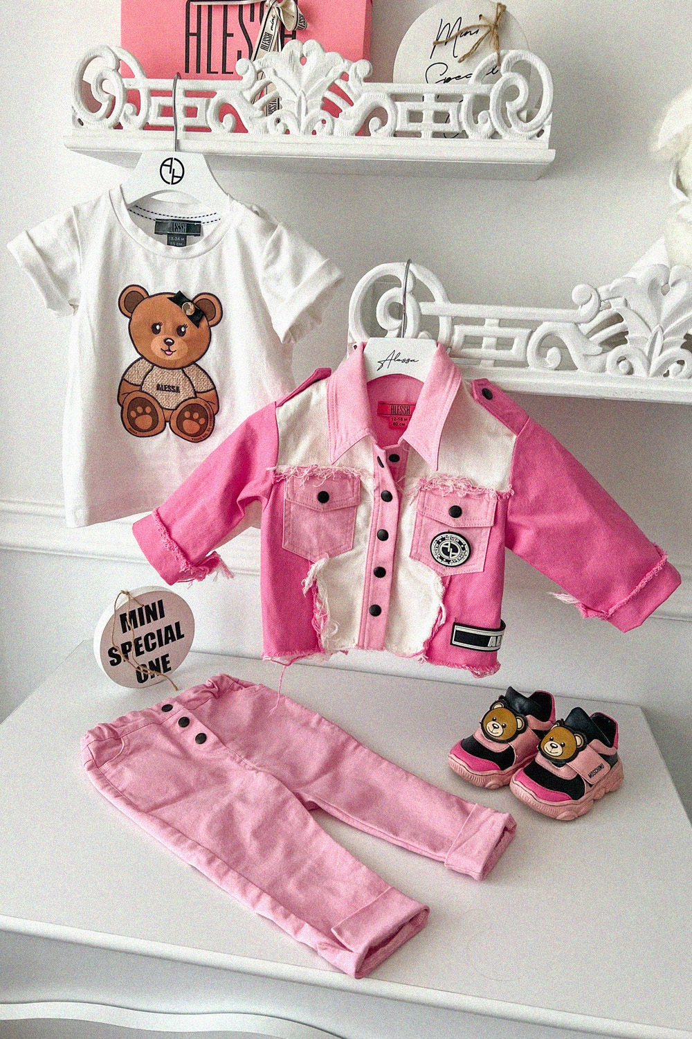 Alessa Bear Mini T-Shirt - Ecru - Imagine 18