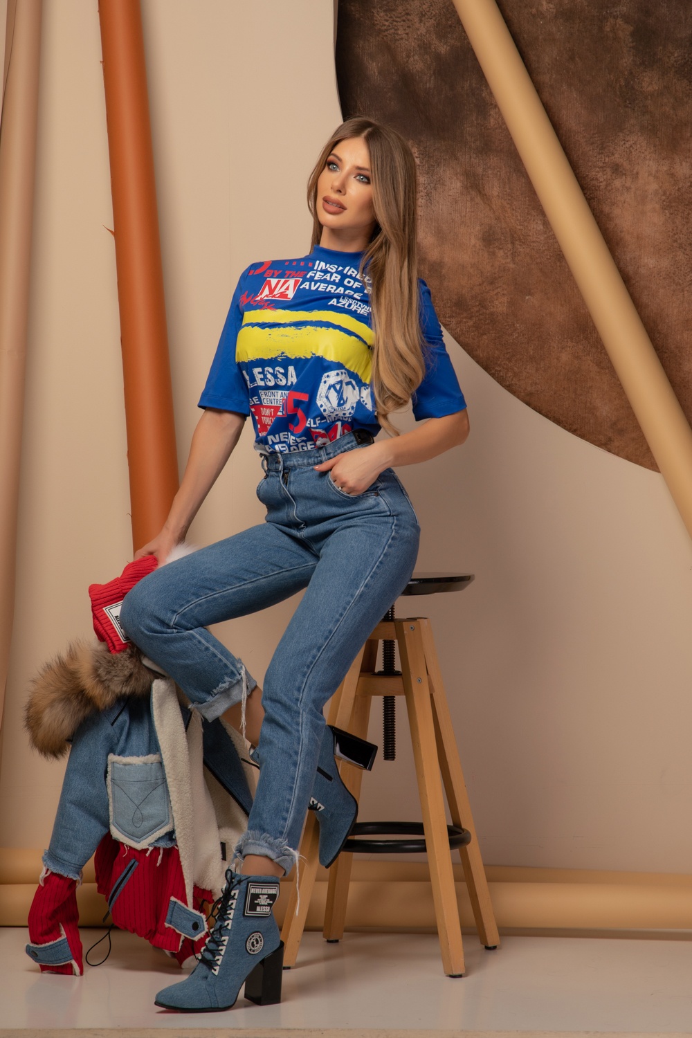 Dangerous Mix Tricou din Bumbac - Blue - Imagine 9