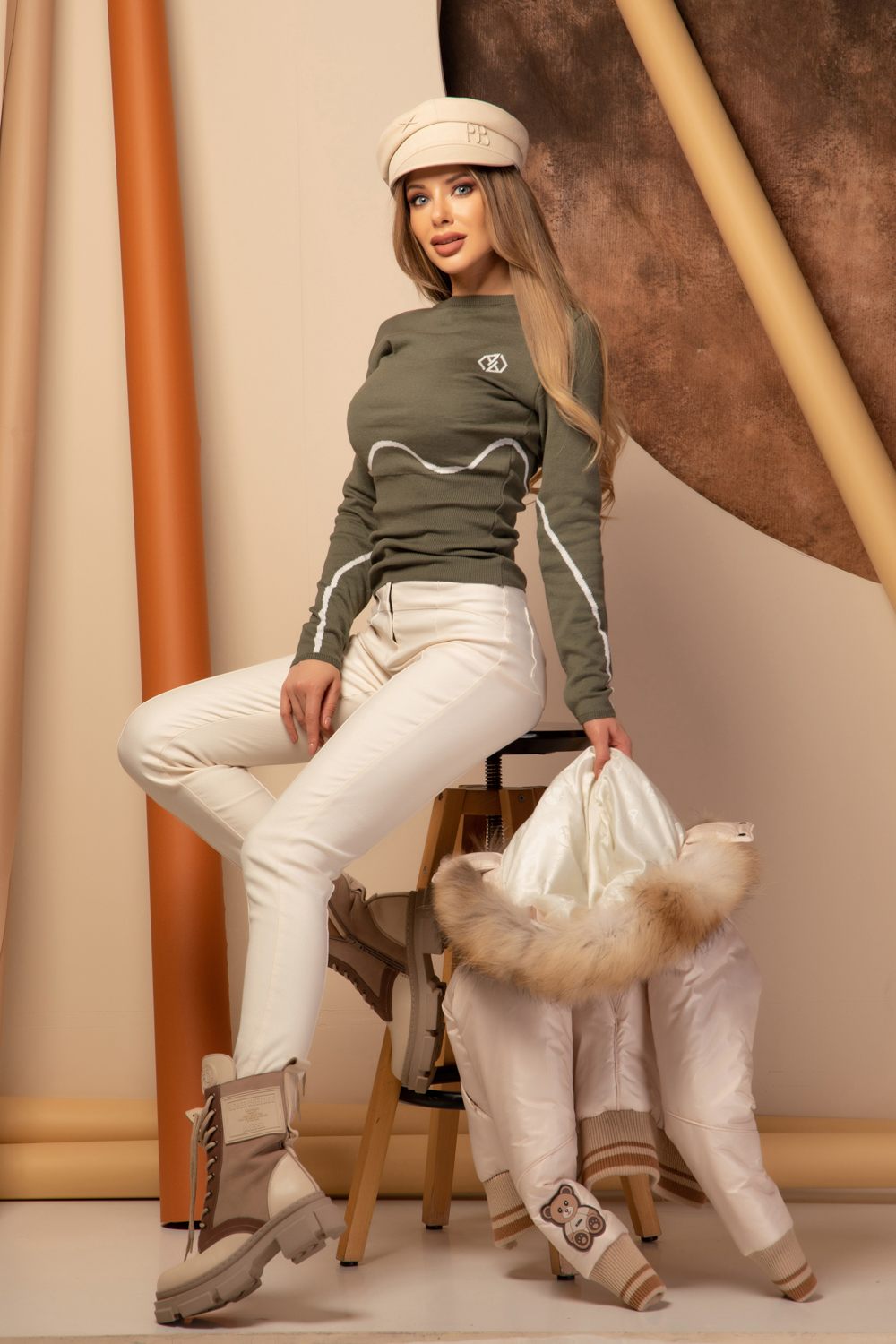 Sweater Weather Pulover din Tricot - Military - Imagine 9
