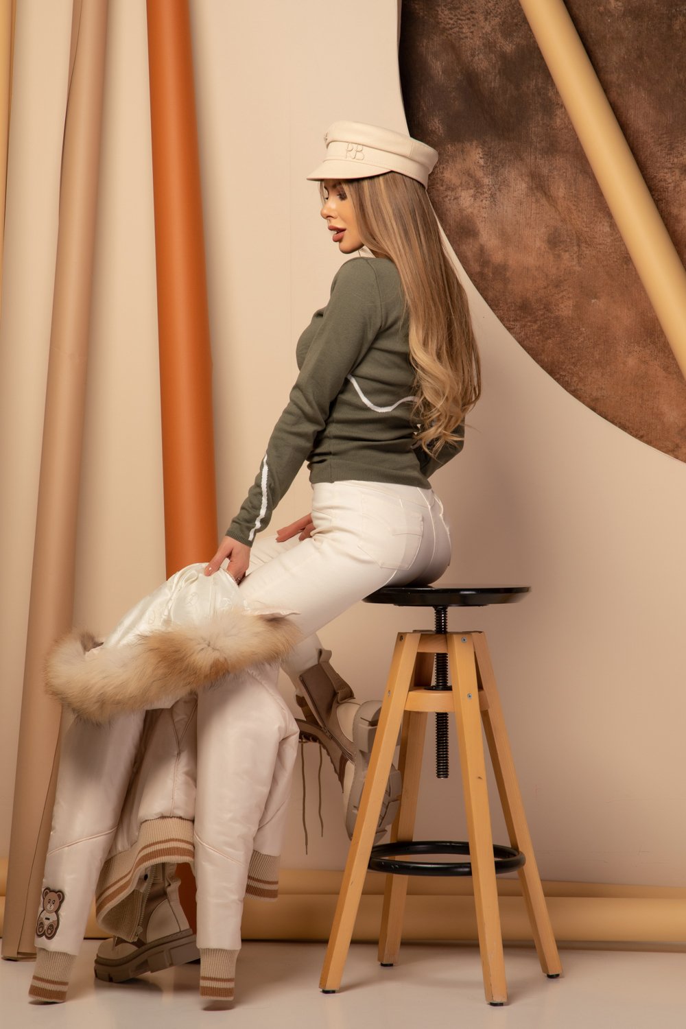 Sweater Weather Pulover din Tricot - Military - Imagine 11