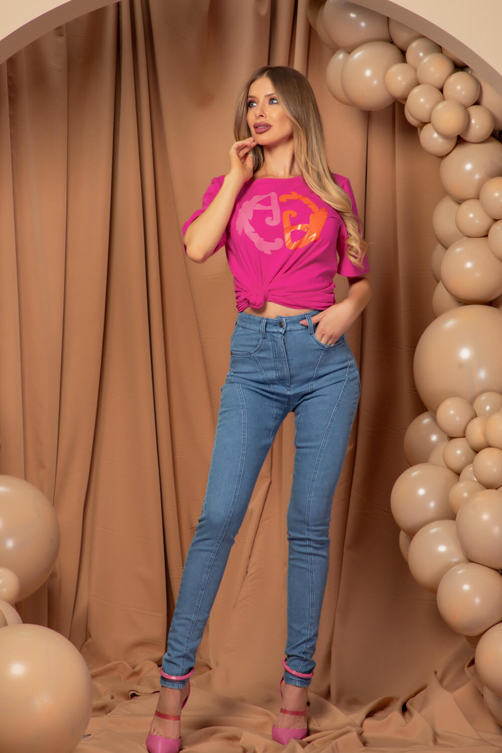 Flirty Flash Tricou Din Bumbac - Pink - Imagine 9