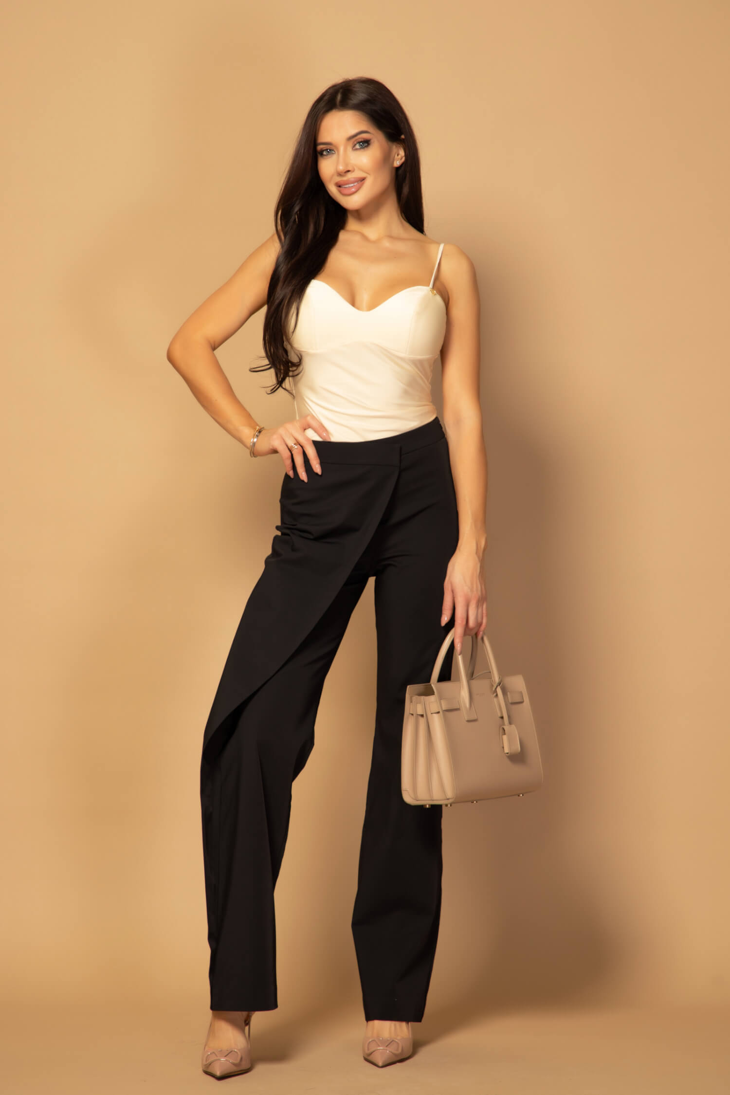 Enduring Elegance Pantalon Lung - Black - Imagine 16