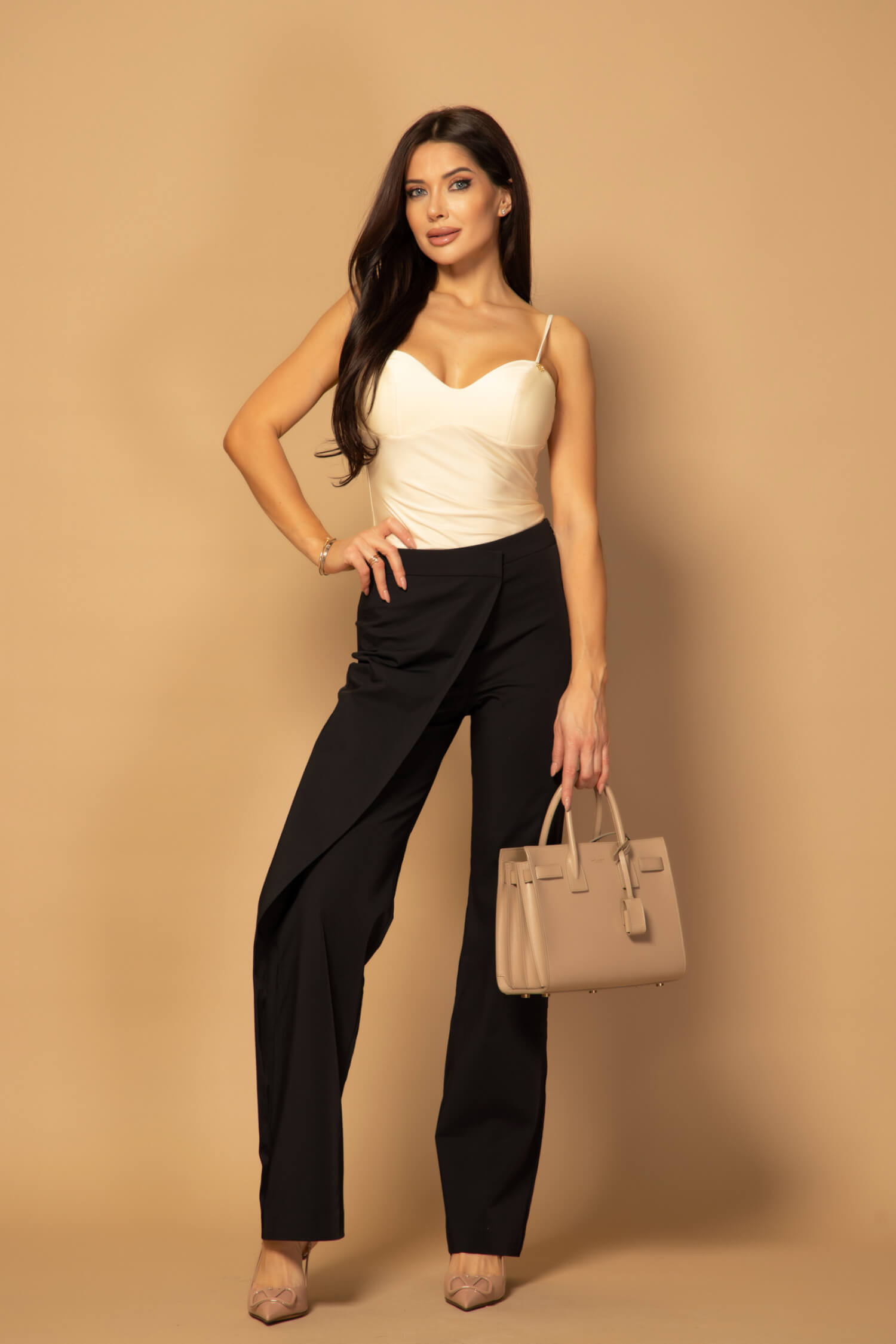 Enduring Elegance Pantalon Lung - Black - Imagine 14