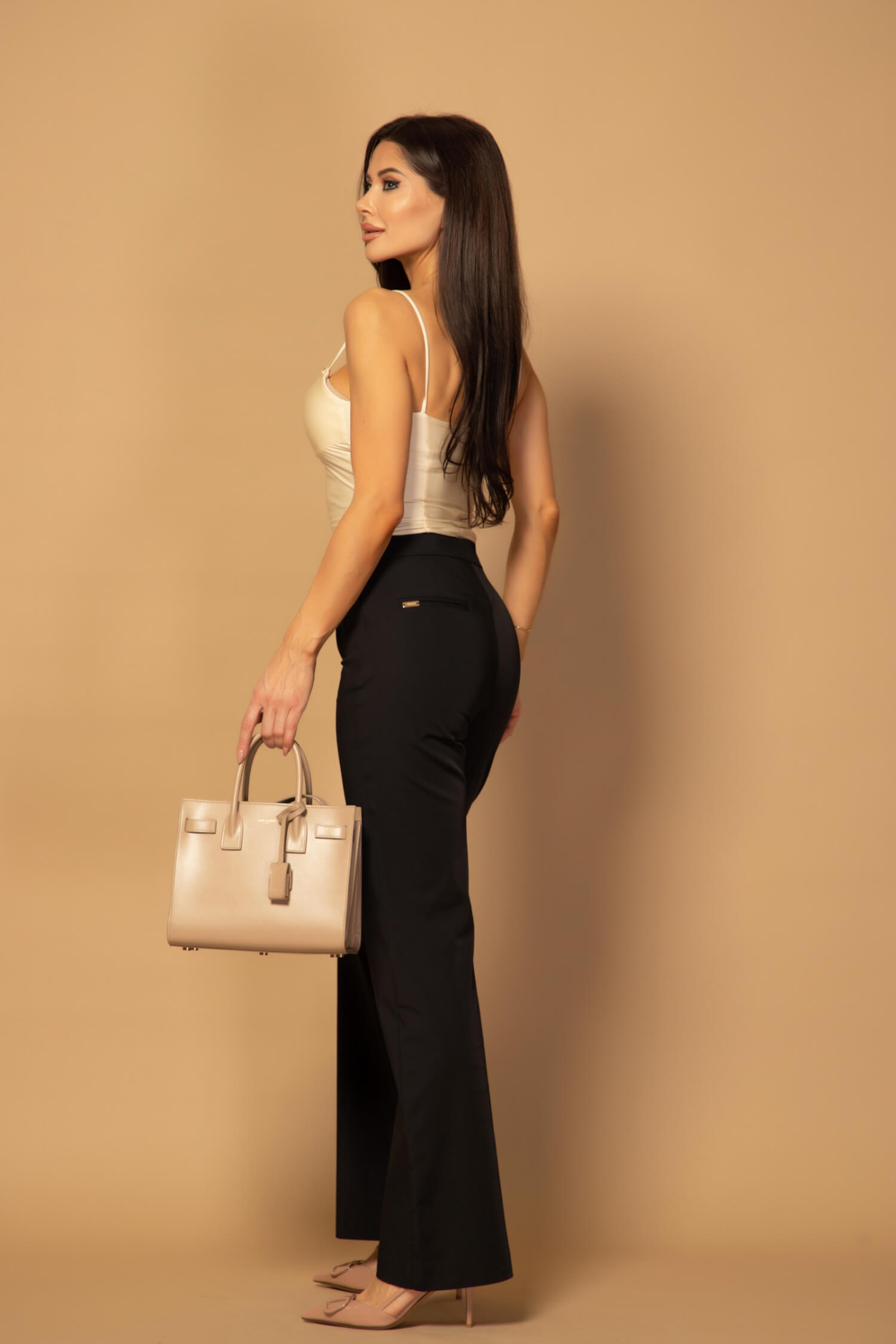 Enduring Elegance Pantalon Lung - Black - Imagine 10