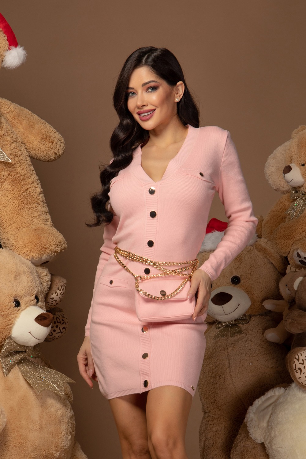 DM Me Later Rochie din tricot - Roz - Imagine 9
