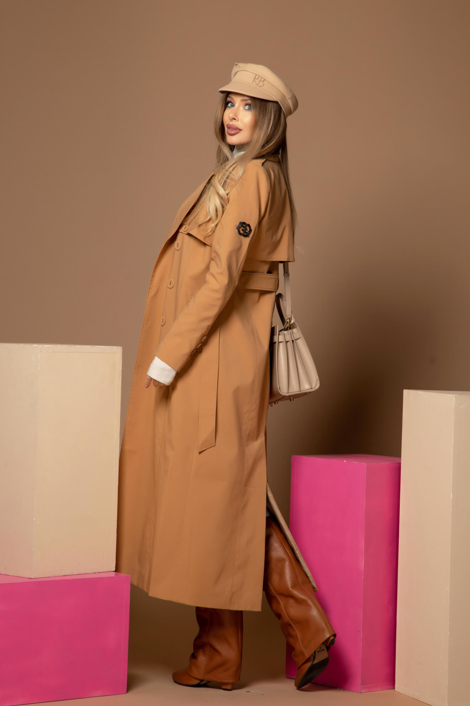 Mystic Mood Salopetă pentru Gravide - Soft Beige - Imagine 17
