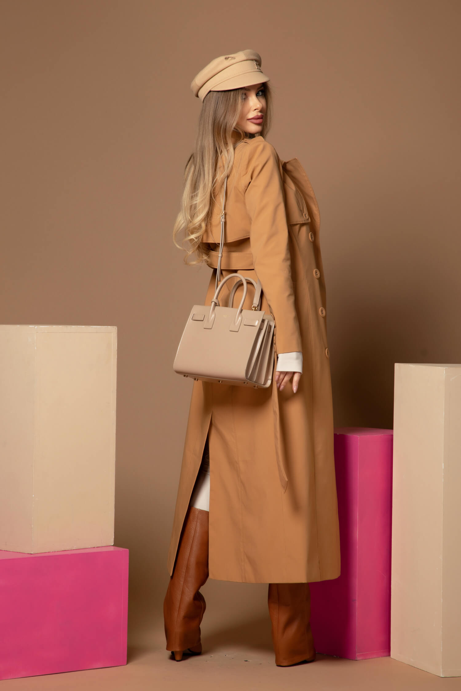 Mystic Mood Salopetă pentru Gravide - Soft Beige - Imagine 18
