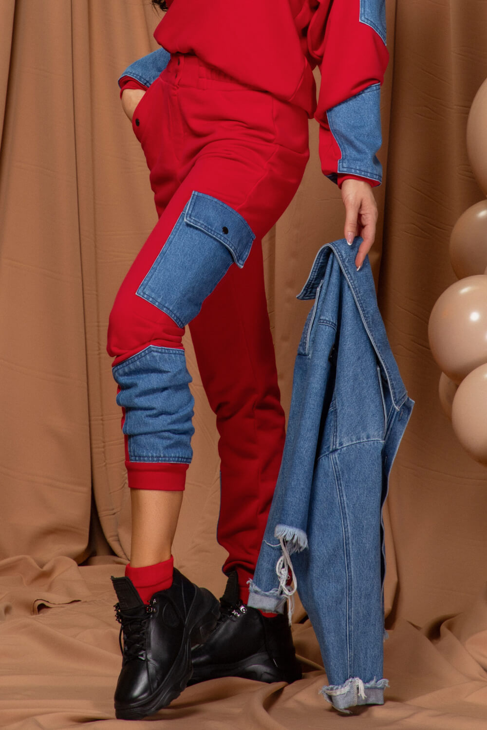 Slay All Day Pantaloni Sport - Red - Imagine 9