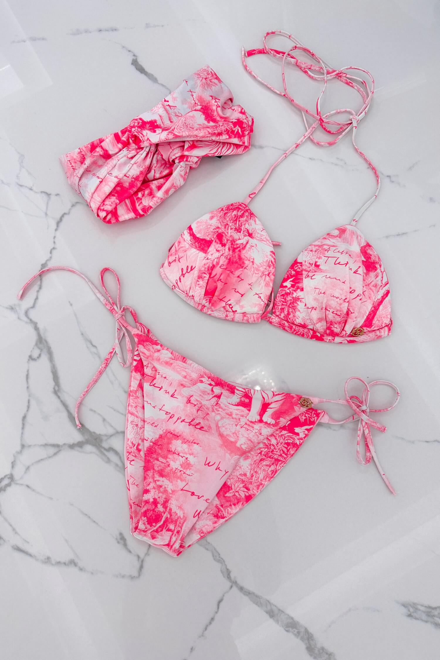 Trendsetter Icon Top de Baie Triunghiuri - pink - Imagine 4
