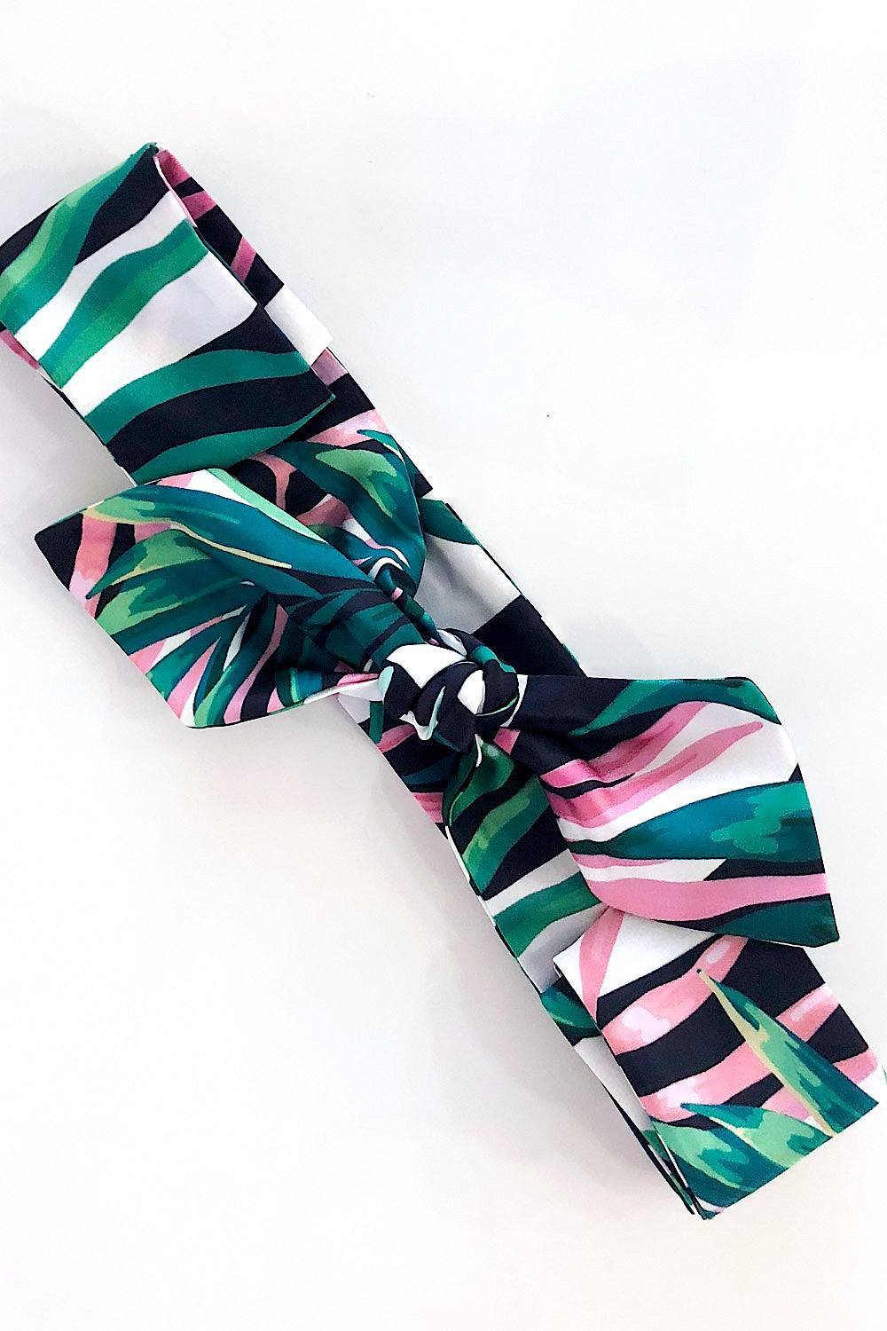 Bentiță de păr pink tropic - Imagine 4