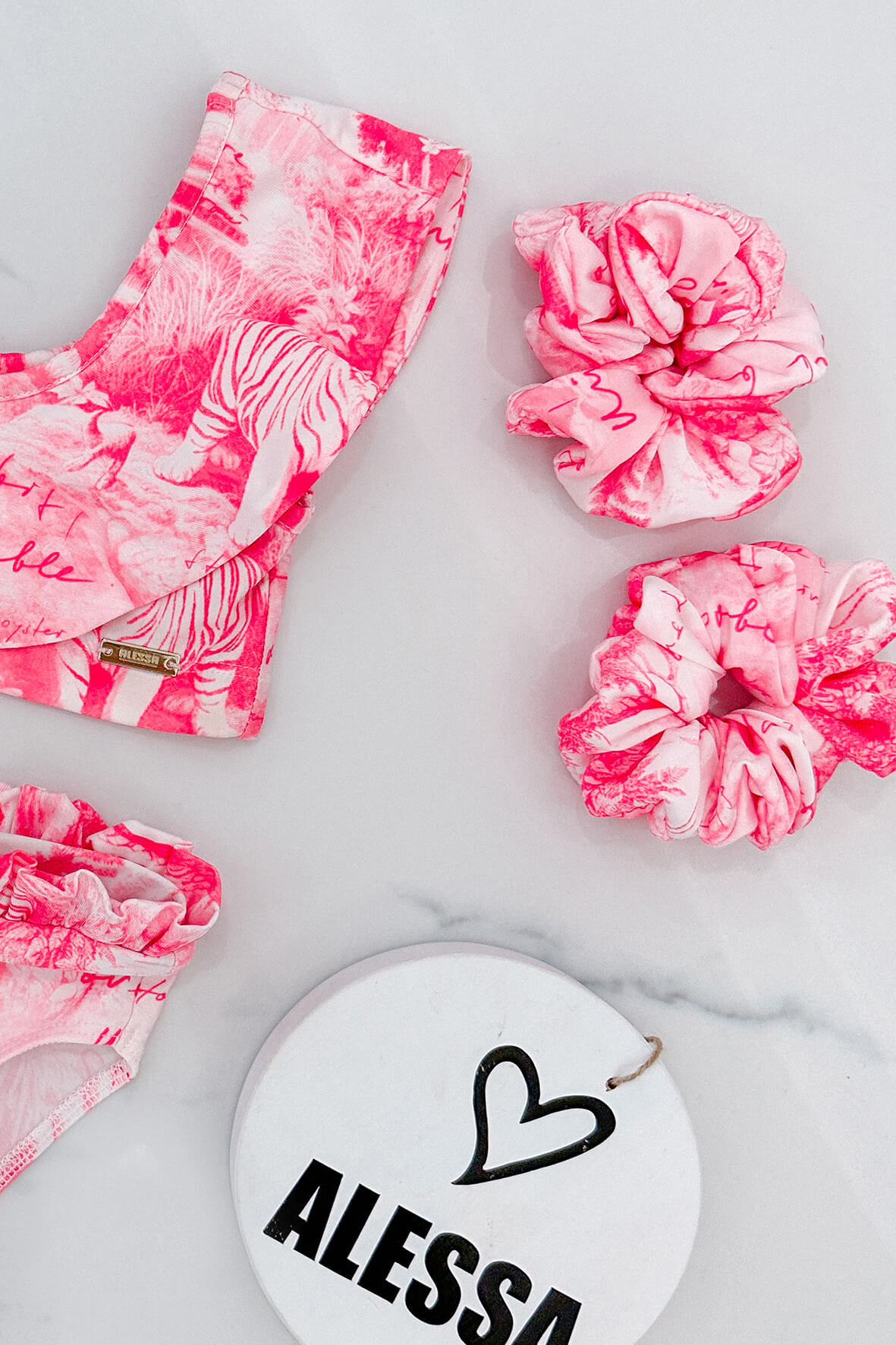 Trendsetter Icon Mini Scrunchie - Pink  - 2 bucăți - Imagine 8