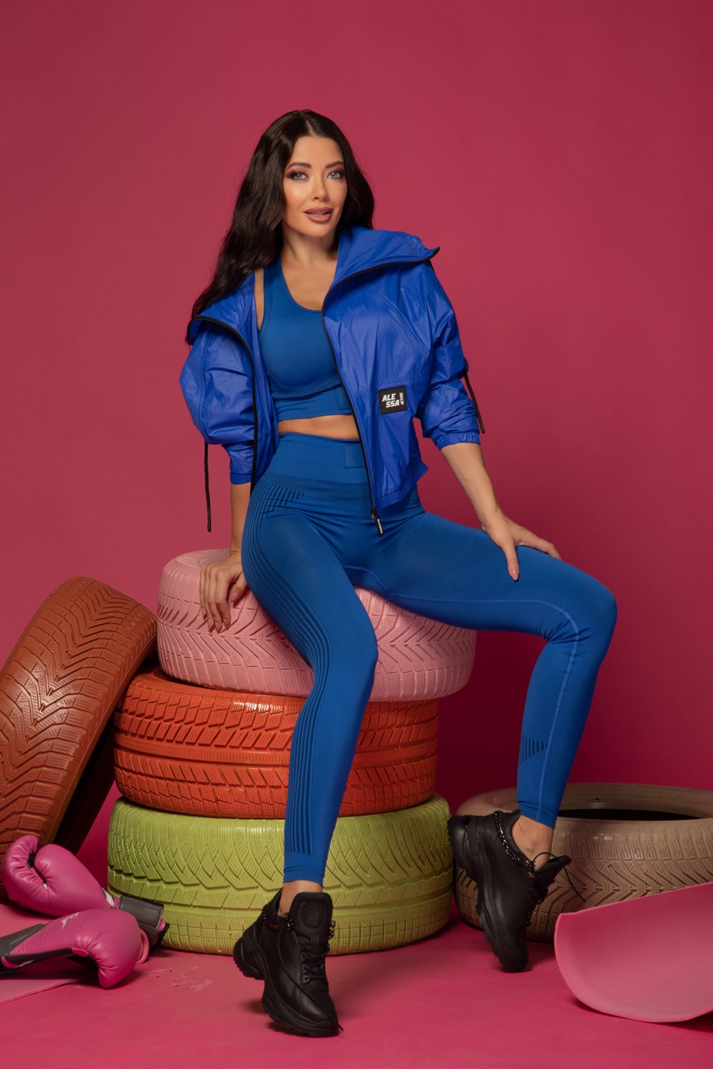 Perfect Shape Colanți Fără Cusături - Royal Blue - Imagine 19