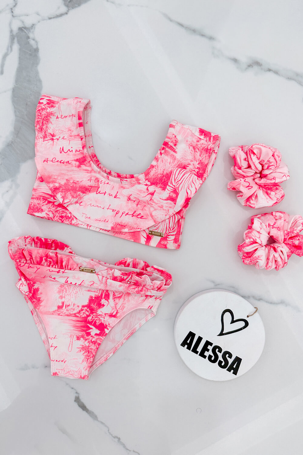Trendsetter Icon Mini Costum de Baie Crop-Top - Pink - Imagine 14