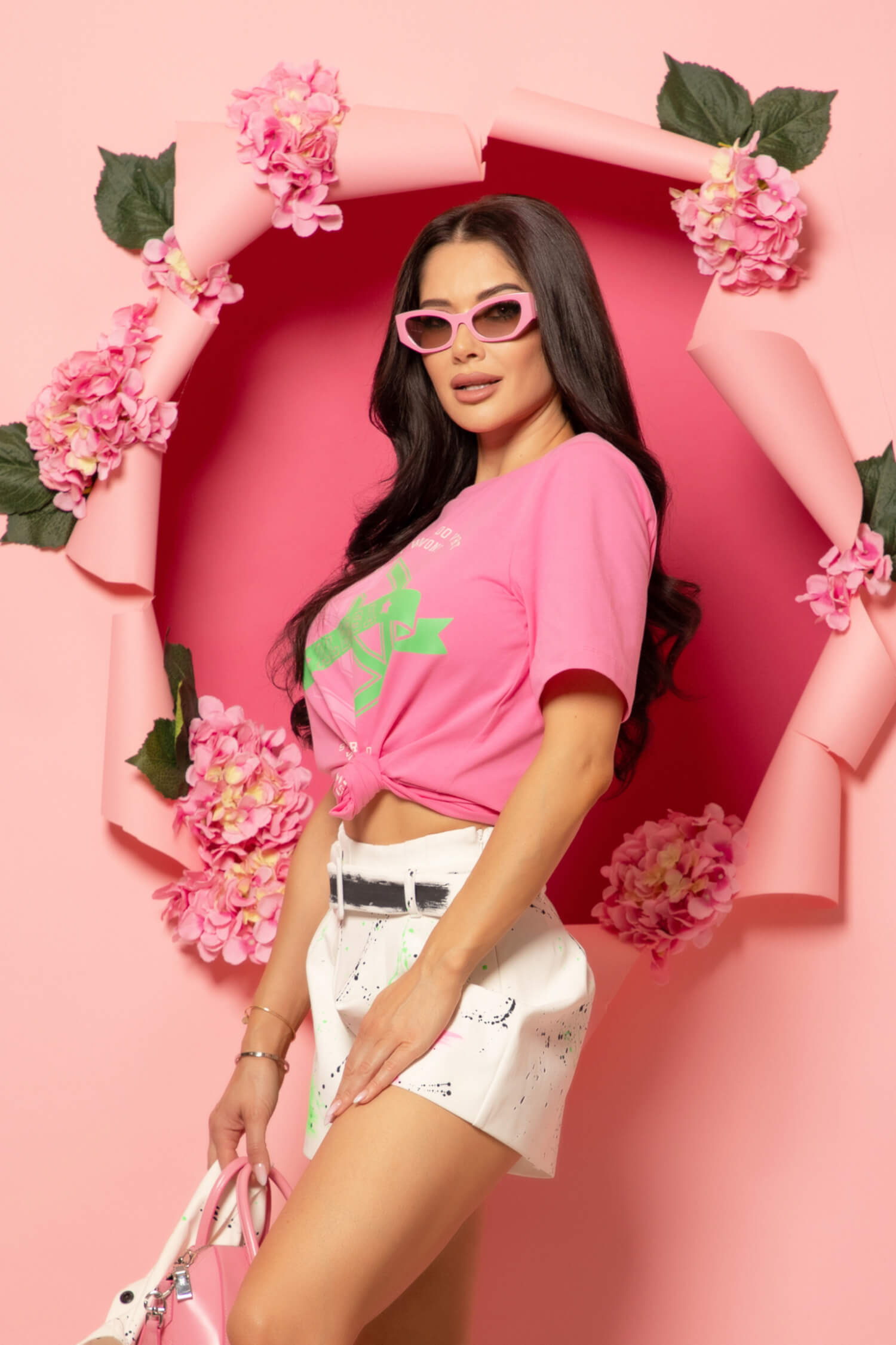 Summer Magic T-Shirt Din Bumbac - Pink - Imagine 10