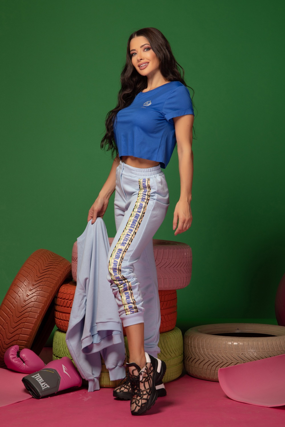 Restless Spirit Pantaloni sport - Albastru - Imagine 9