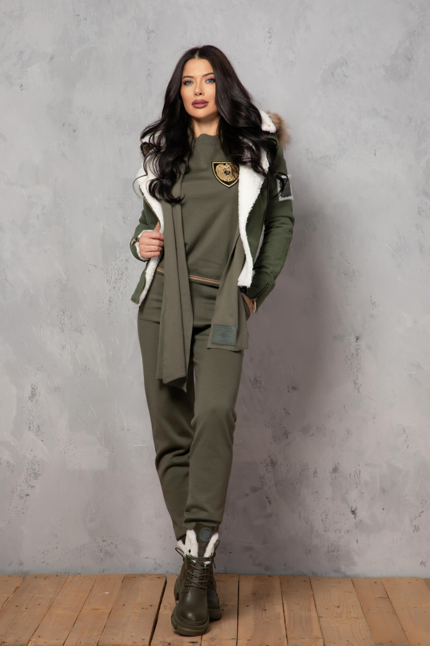 Elite Embrace Pulover Tricotat - Military - Imagine 15