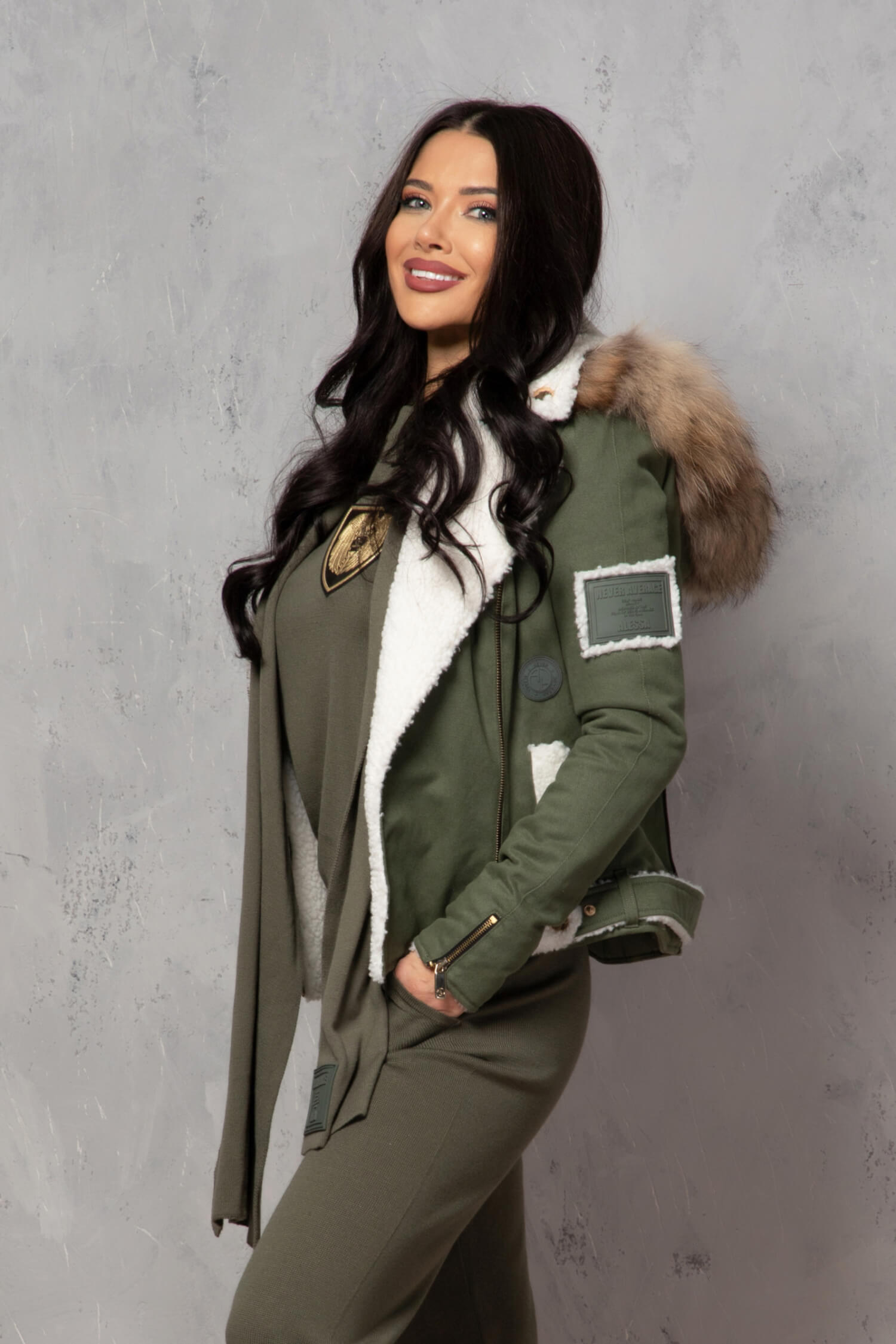Elite Embrace Pulover Tricotat - Military - Imagine 14