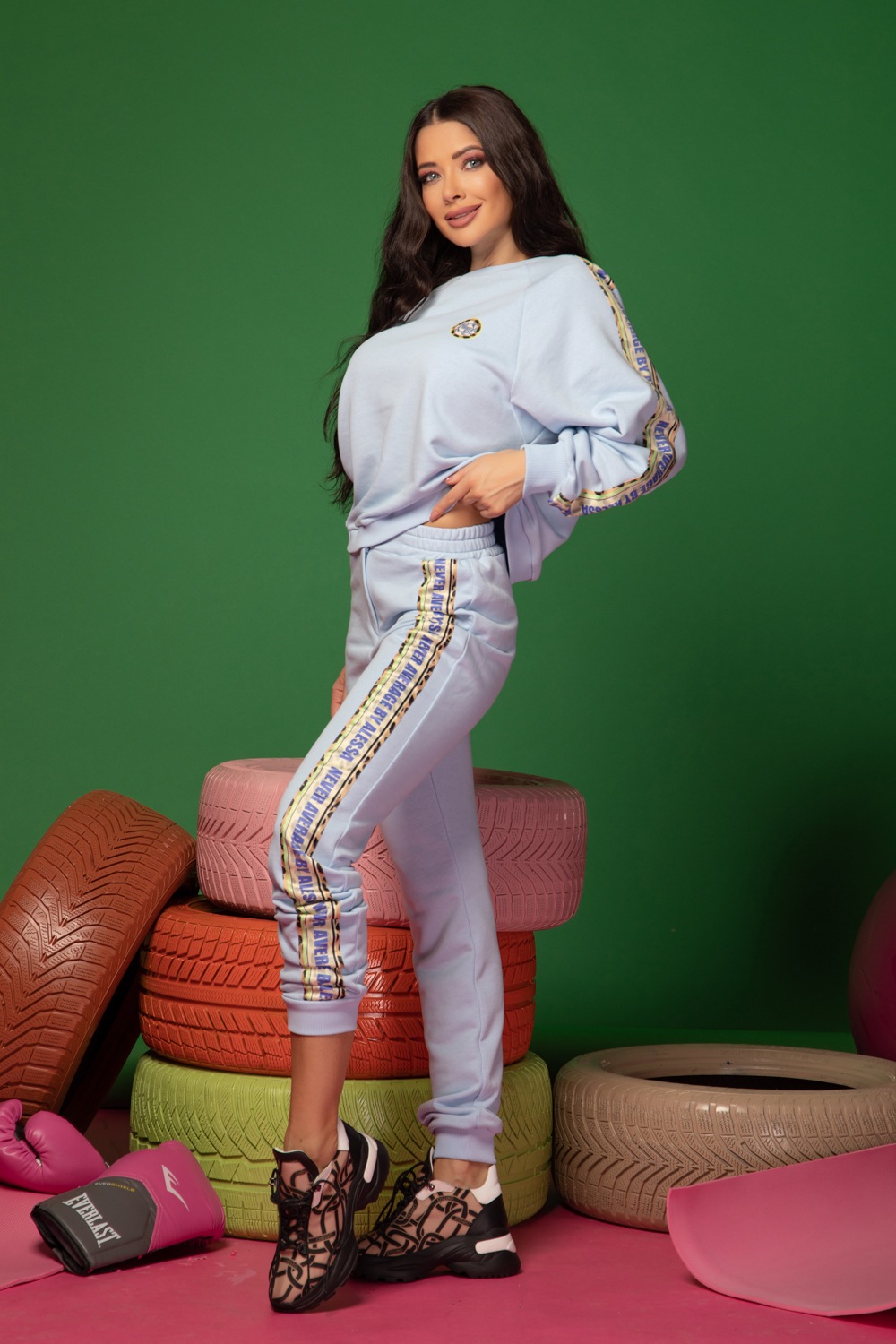 Restless Spirit Pantaloni sport - Albastru - Imagine 14