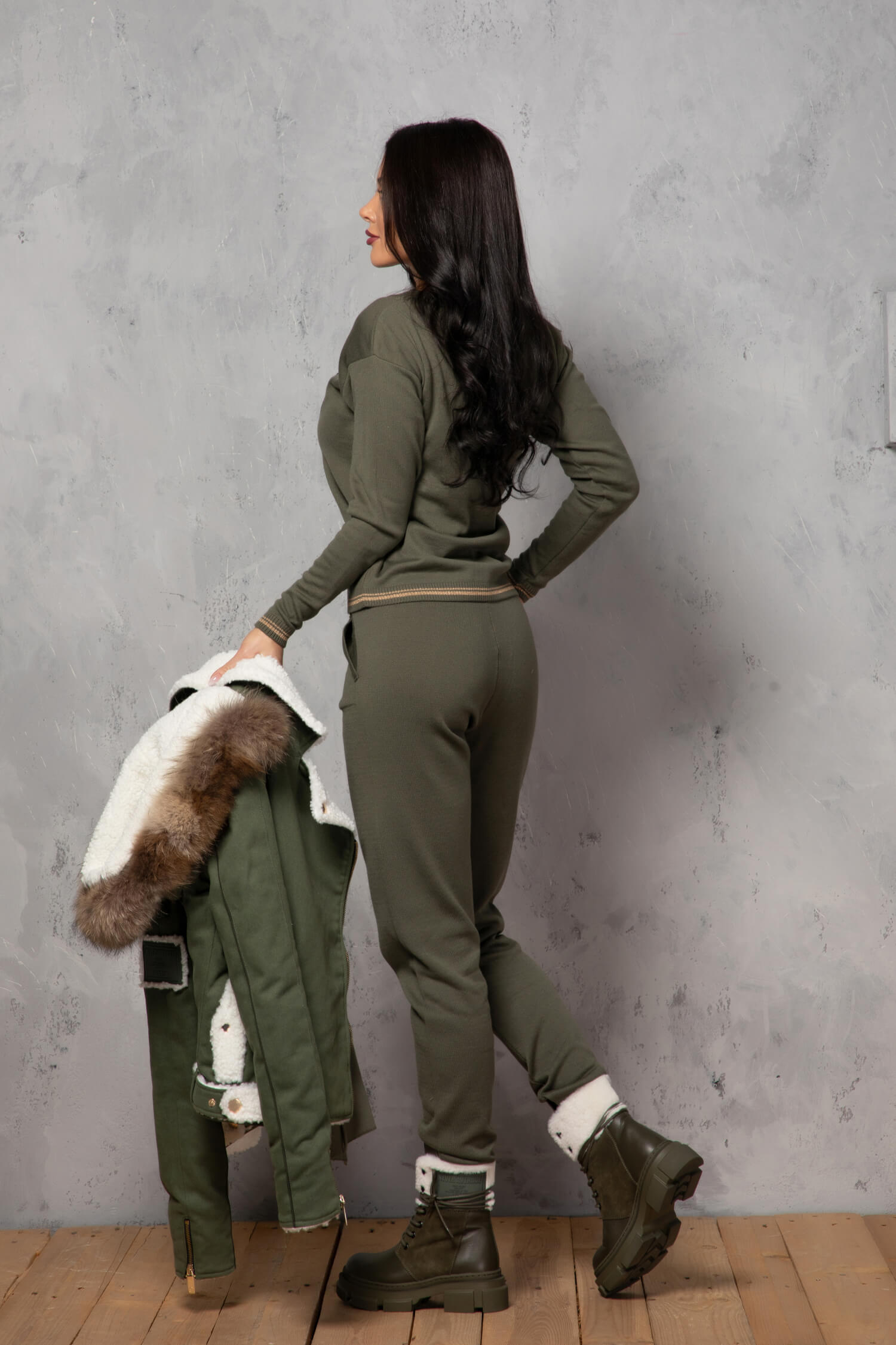 Elite Embrace Pulover Tricotat - Military - Imagine 19