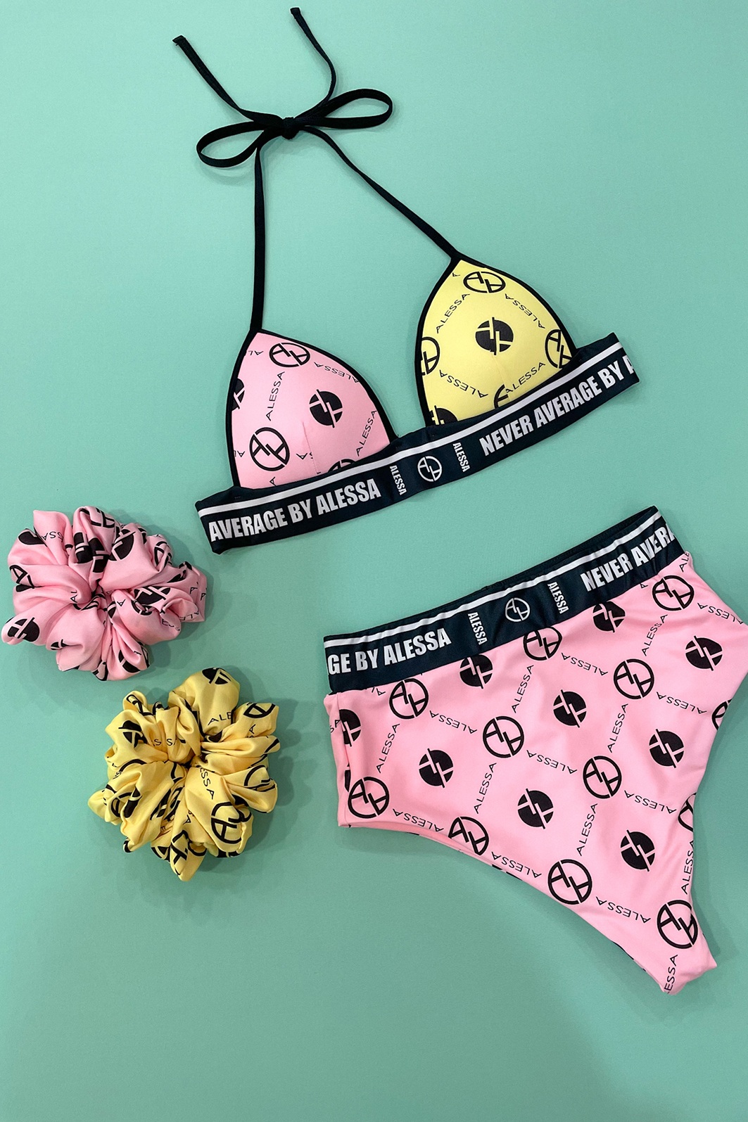 She Baller Costum de baie Bikini cu talie înaltă - pink - Imagine 9